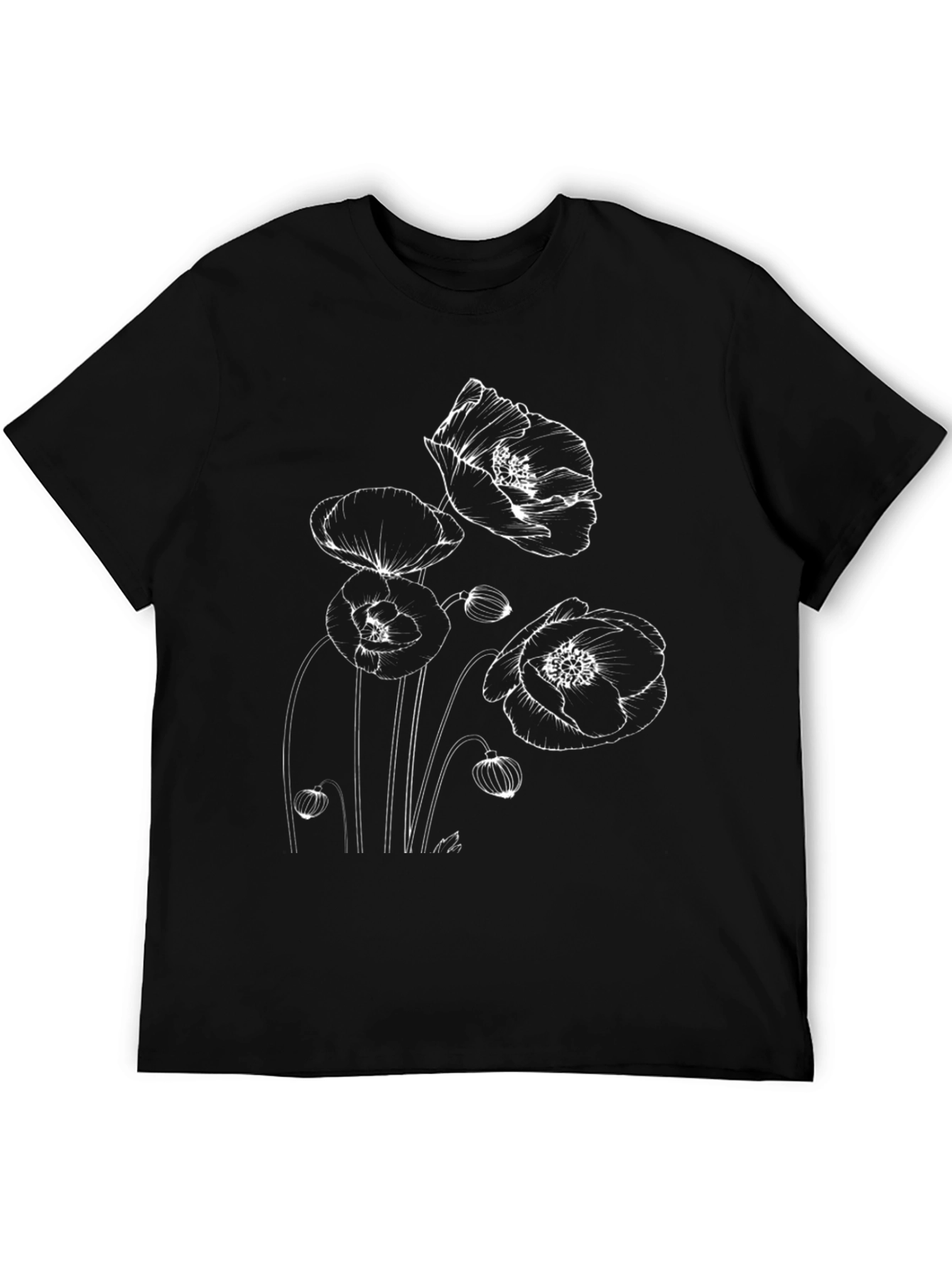 Poppy Graphic Black T-Shirt | Unisex Fashion Tee