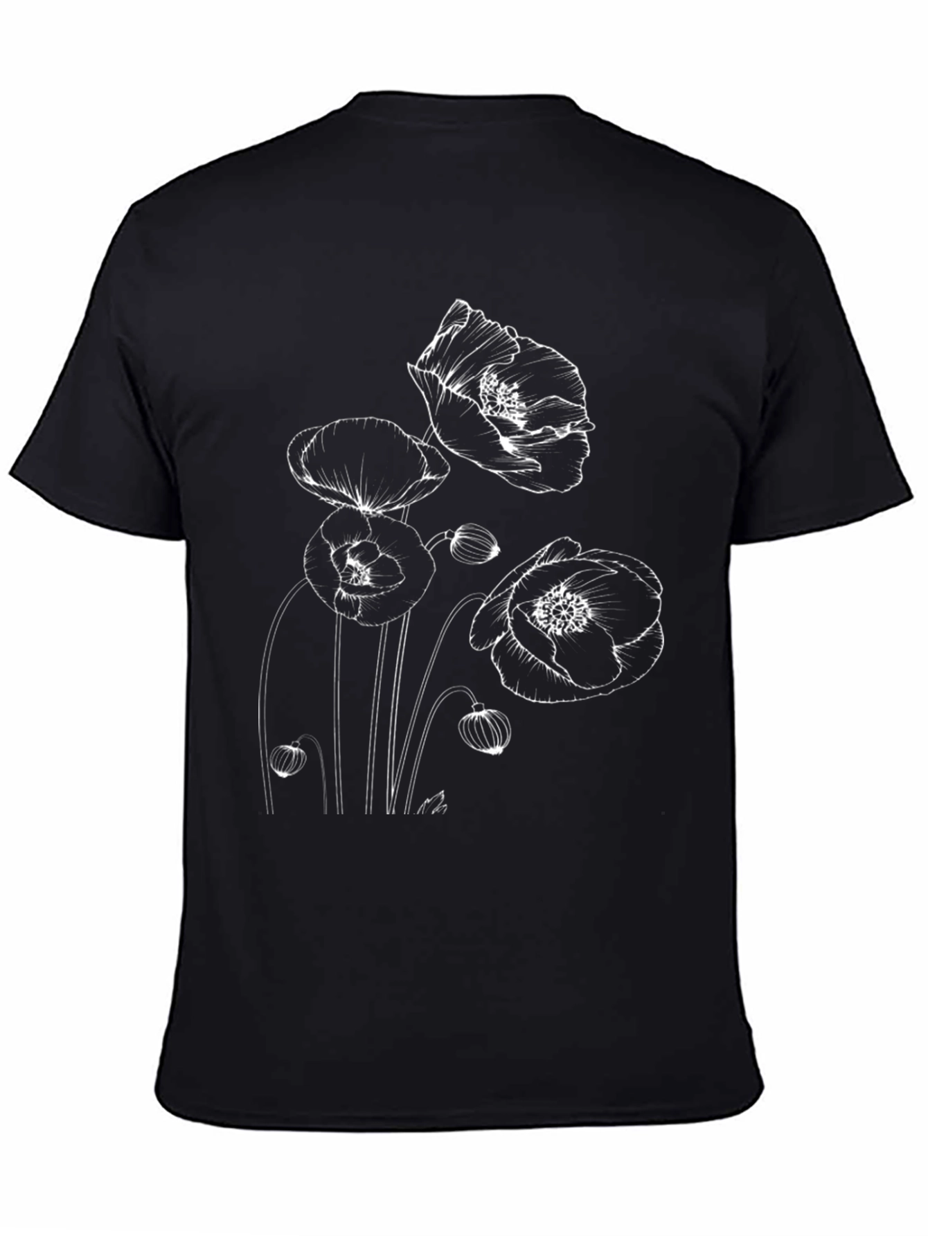 Poppy Graphic Black T-Shirt | Unisex Fashion Tee
