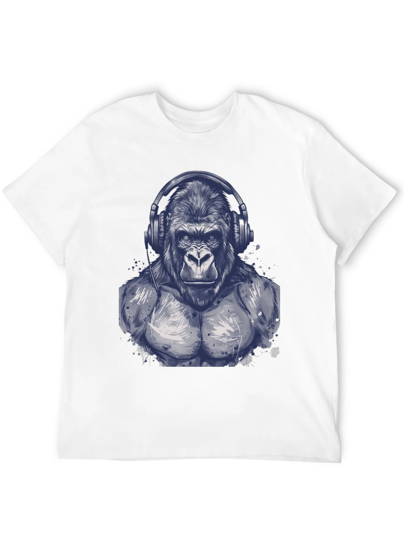 Gorilla Headphone Graphic T-Shirt