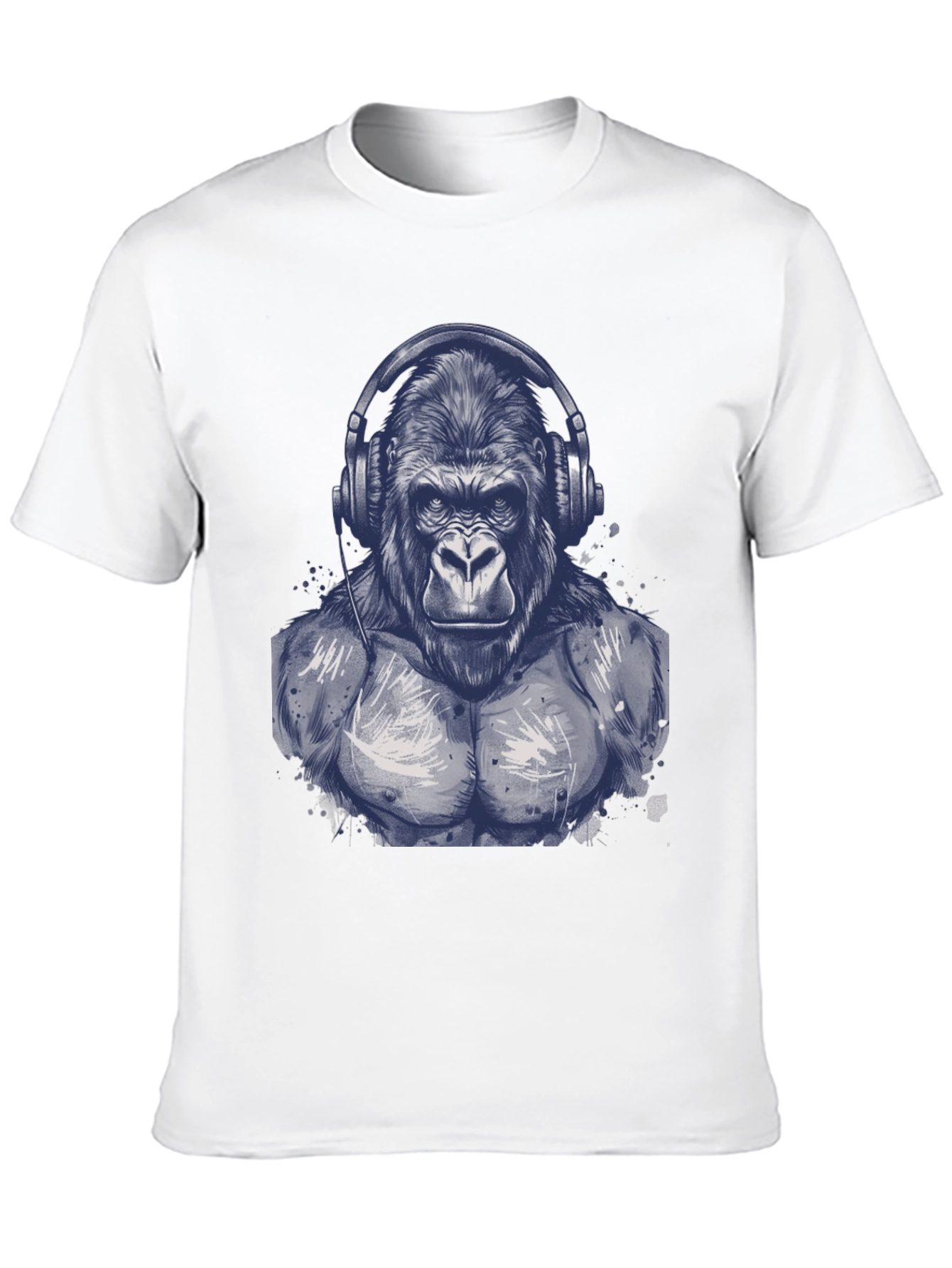 Gorilla Headphone Graphic T-Shirt