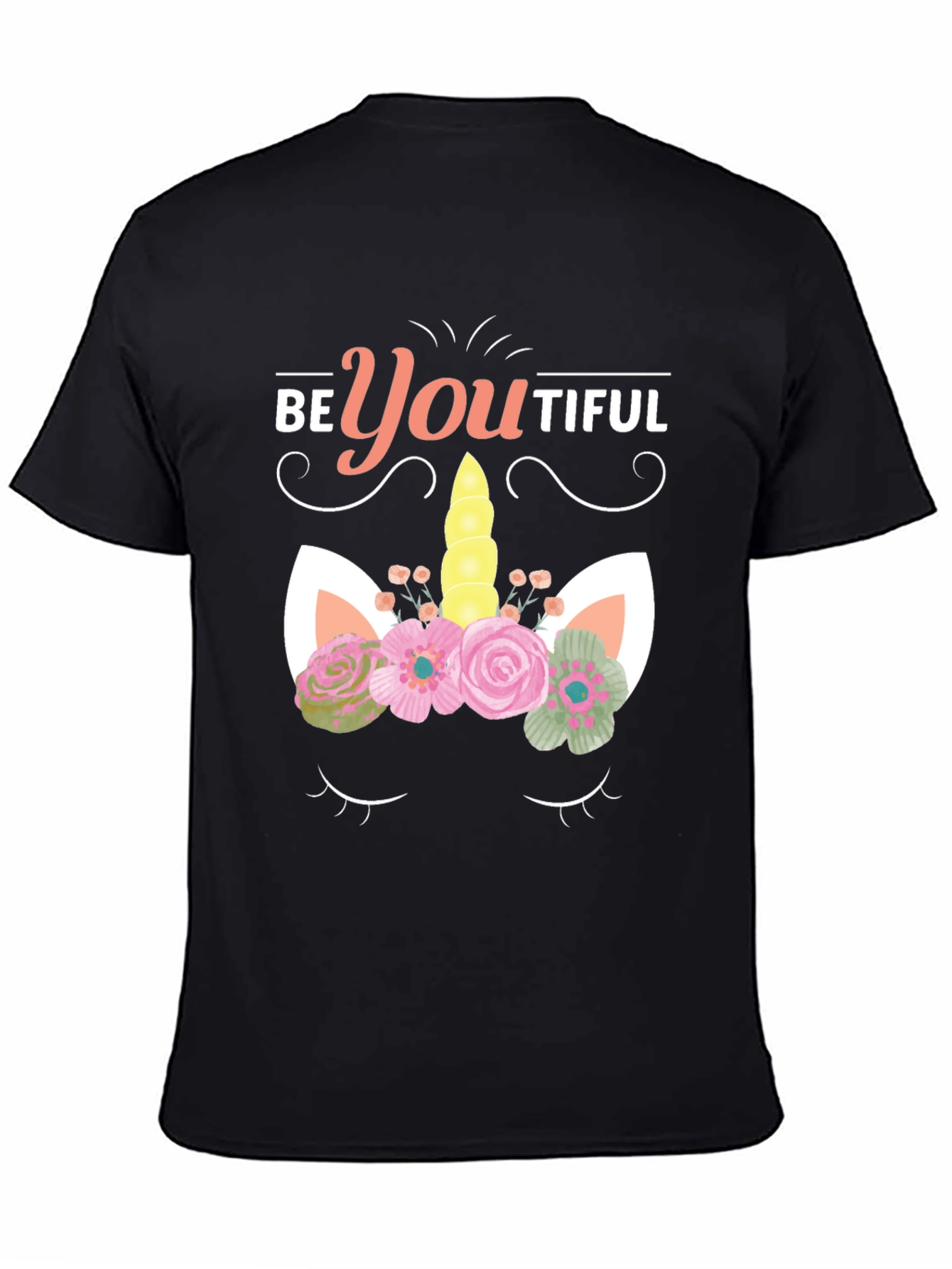 BeYOUtiful Unicorn Graphic Tee - Black