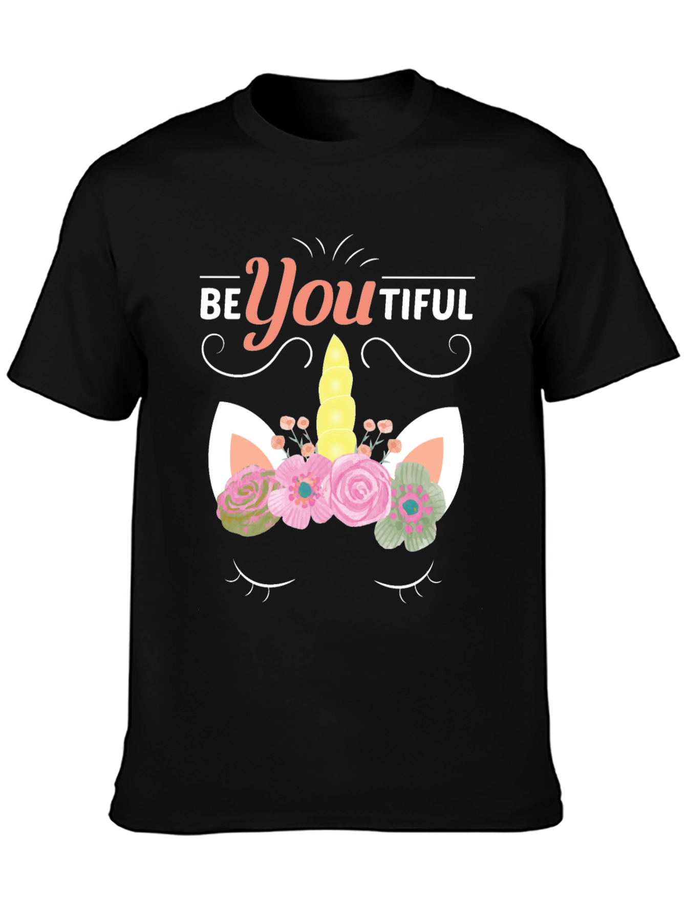 BeYOUtiful Unicorn Graphic Tee - Black