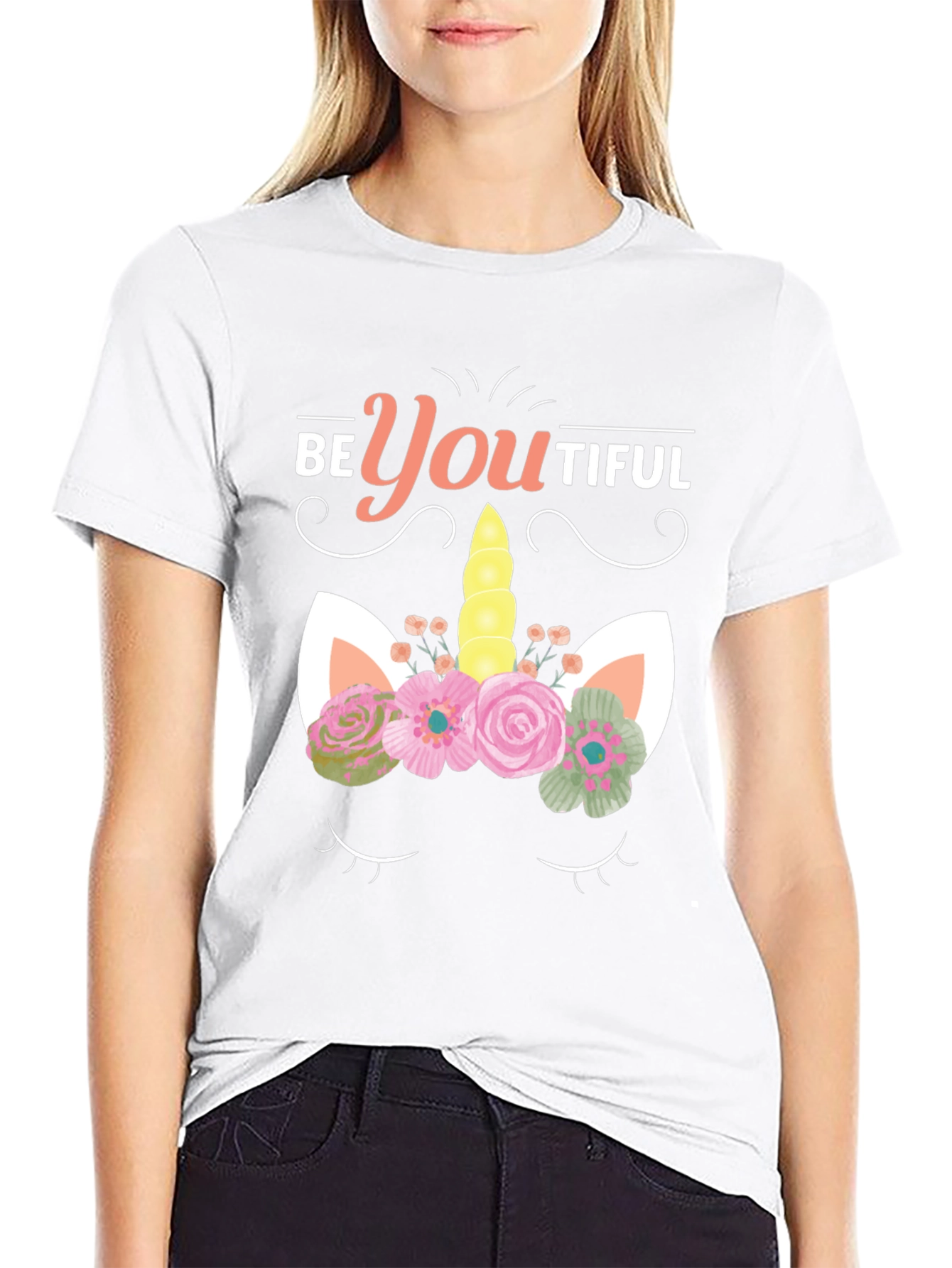 BeYOUtiful Unicorn Graphic Tee - Black