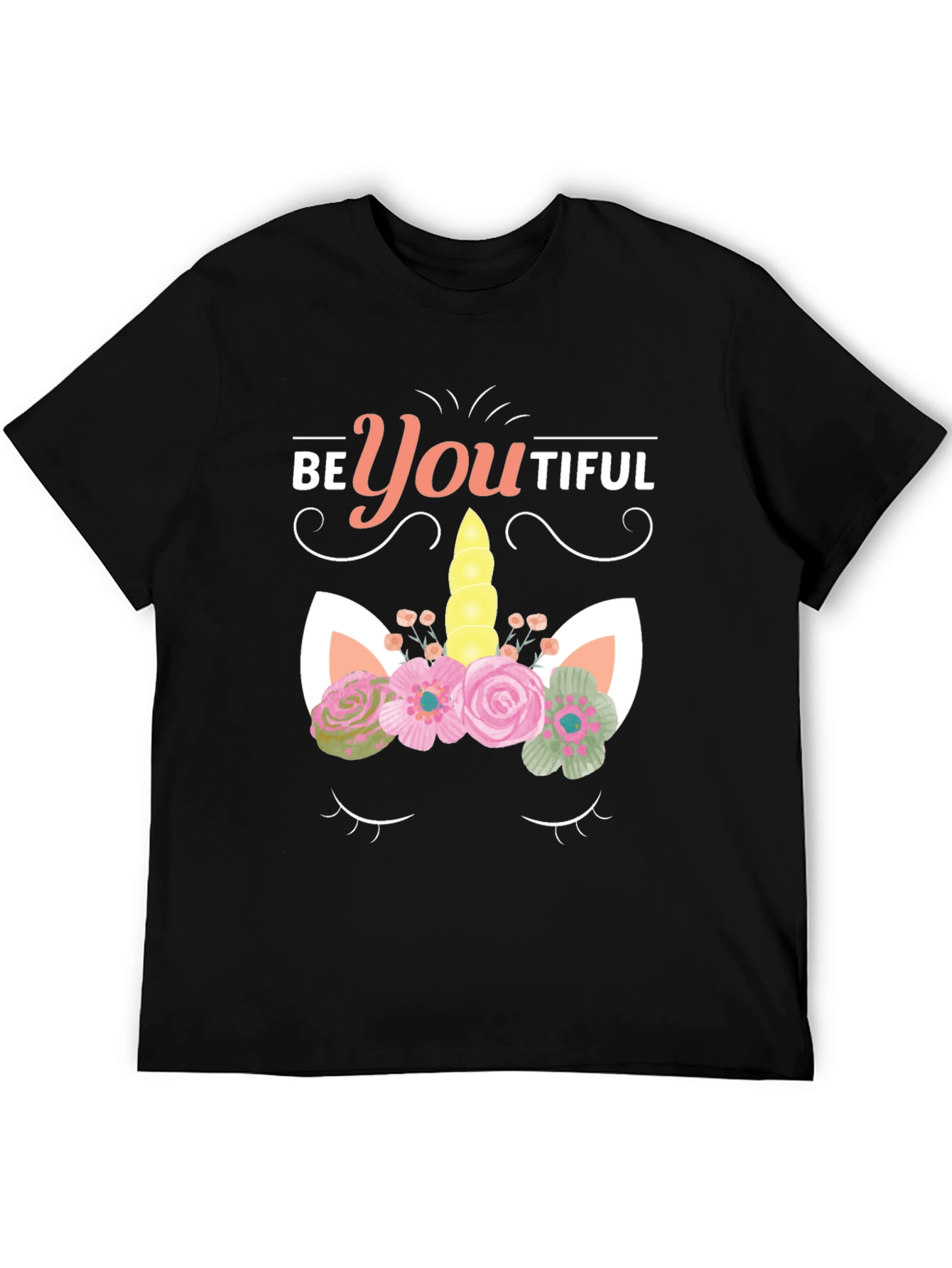 BeYOUtiful Unicorn Graphic Tee - Black