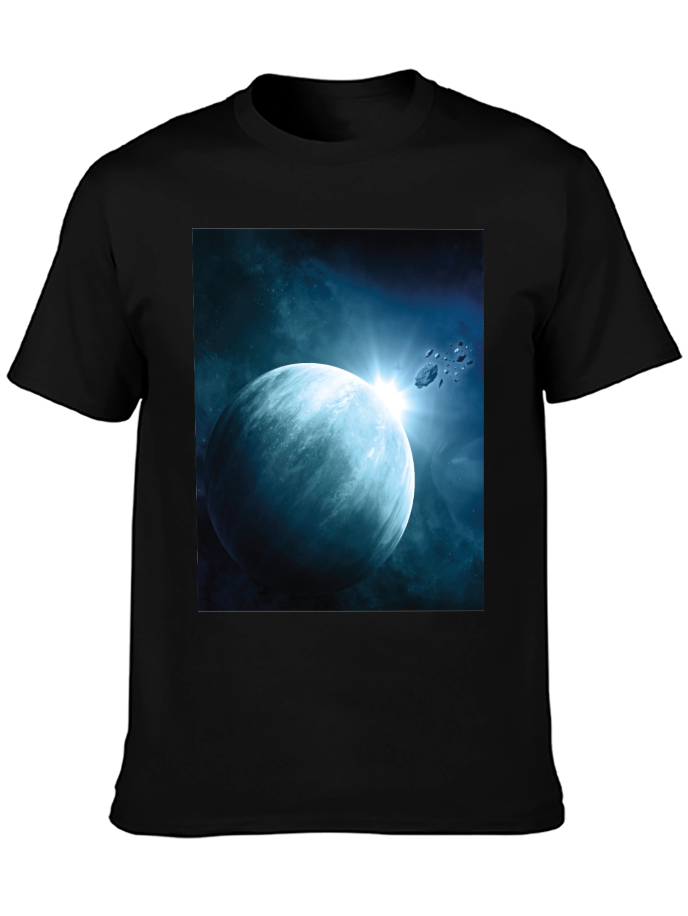 Space Planet Graphic Tee - Black
