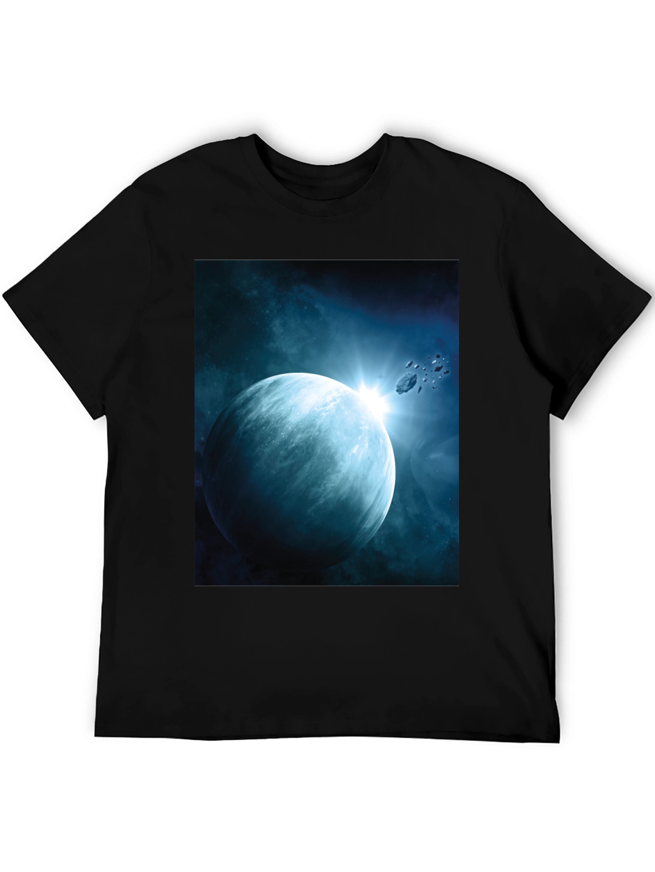 Space Planet Graphic Tee - Black