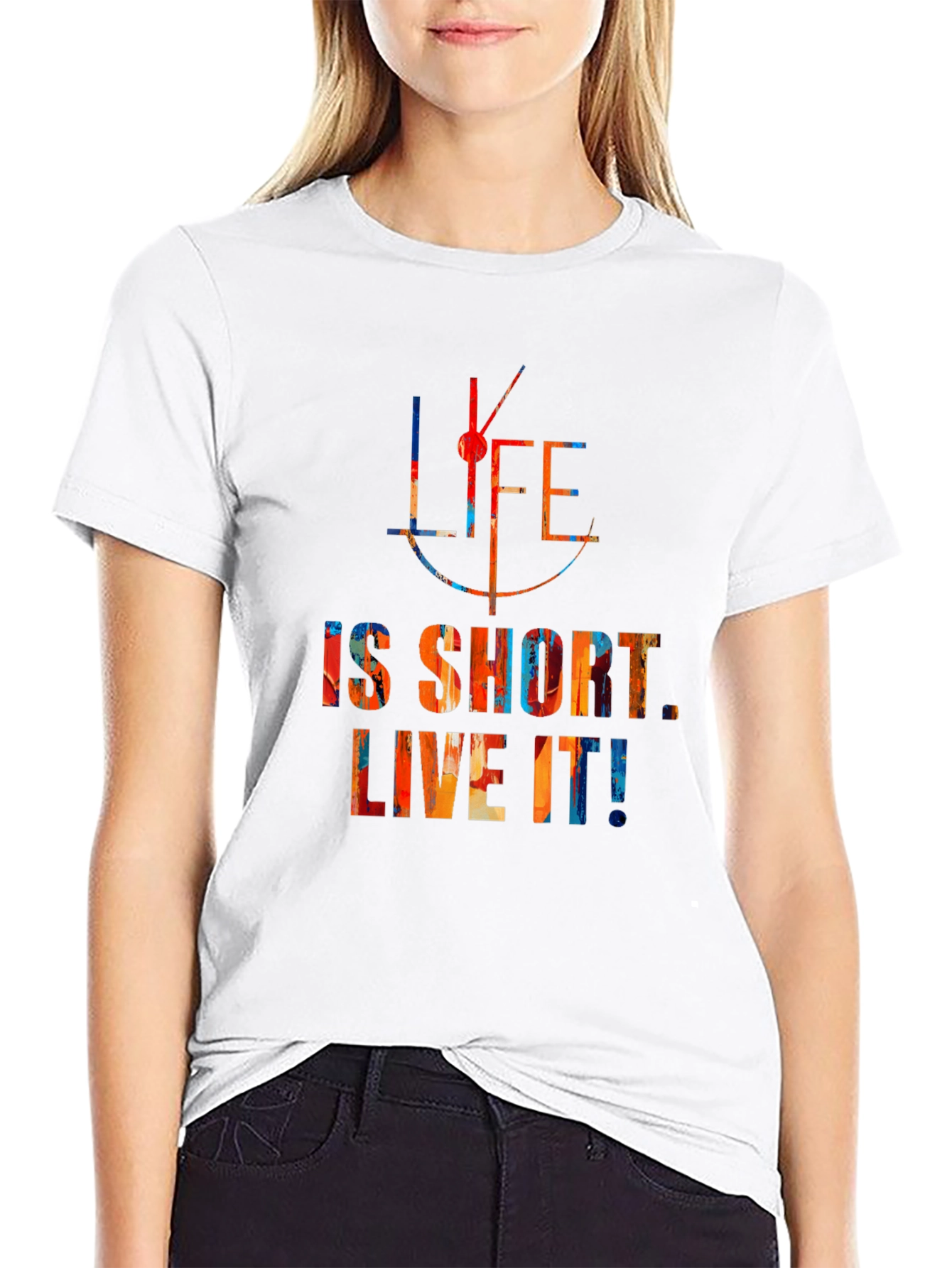 Life is Short Live It Mens Black T-Shirt