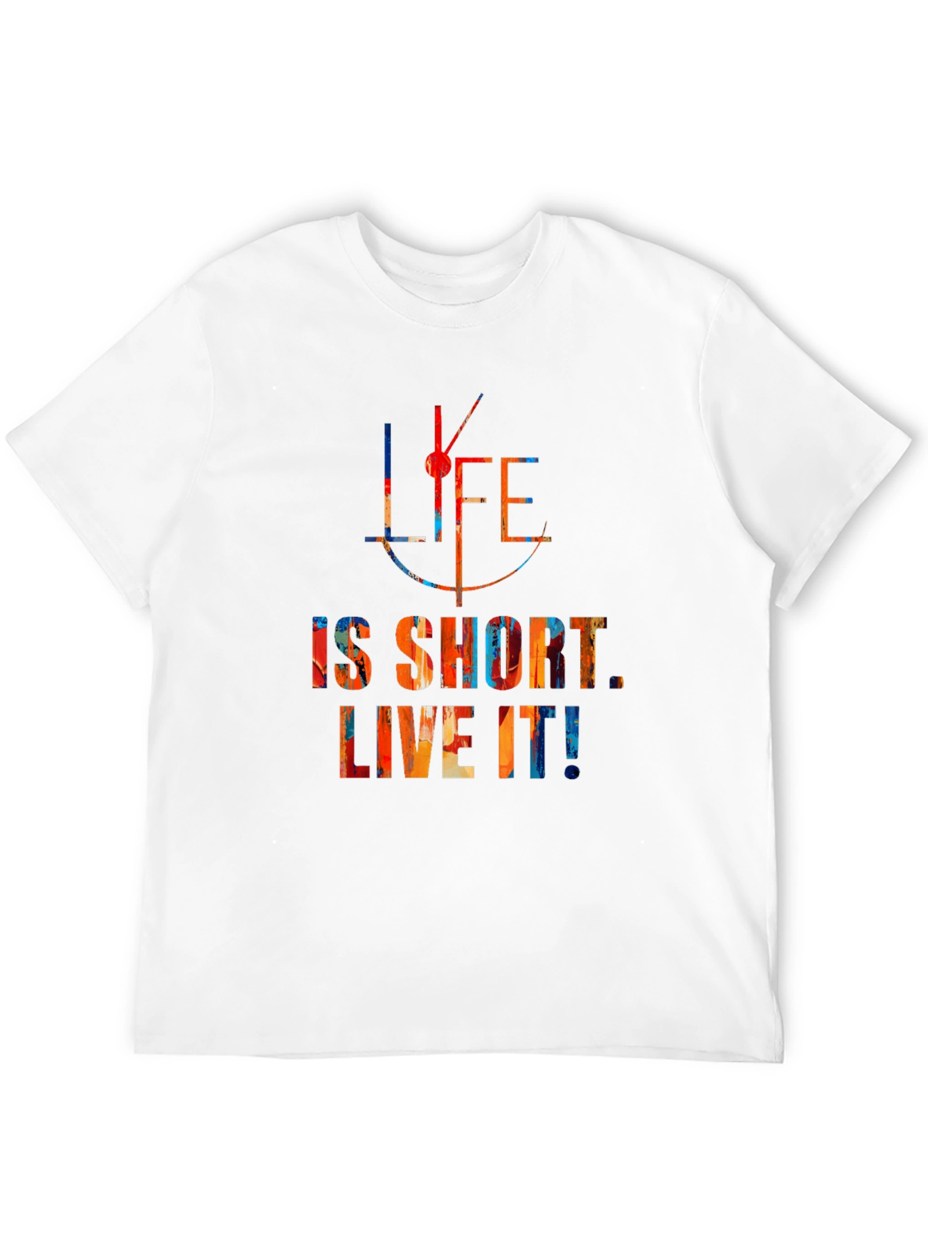 Life is Short Live It Mens Black T-Shirt