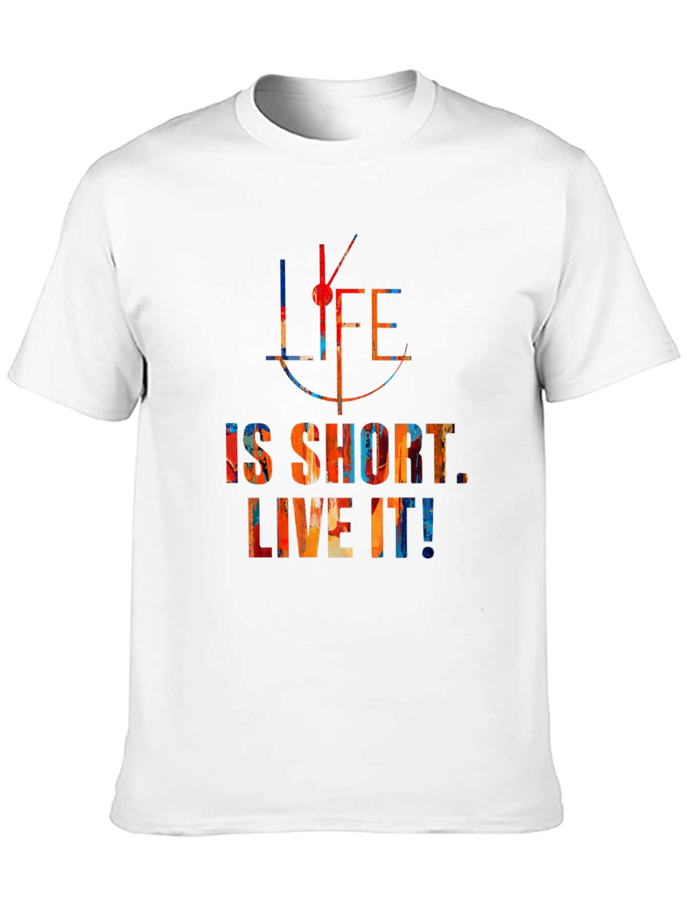 Life is Short Live It Mens Black T-Shirt