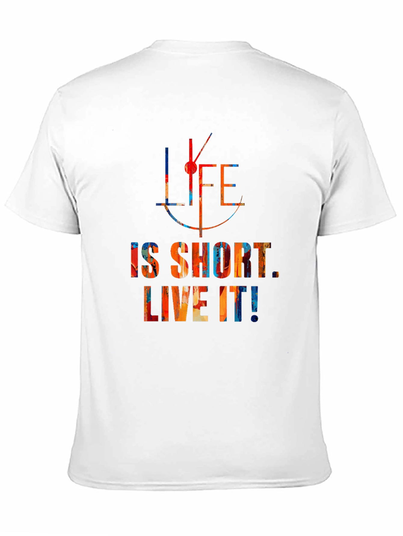 Life is Short Live It Mens Black T-Shirt