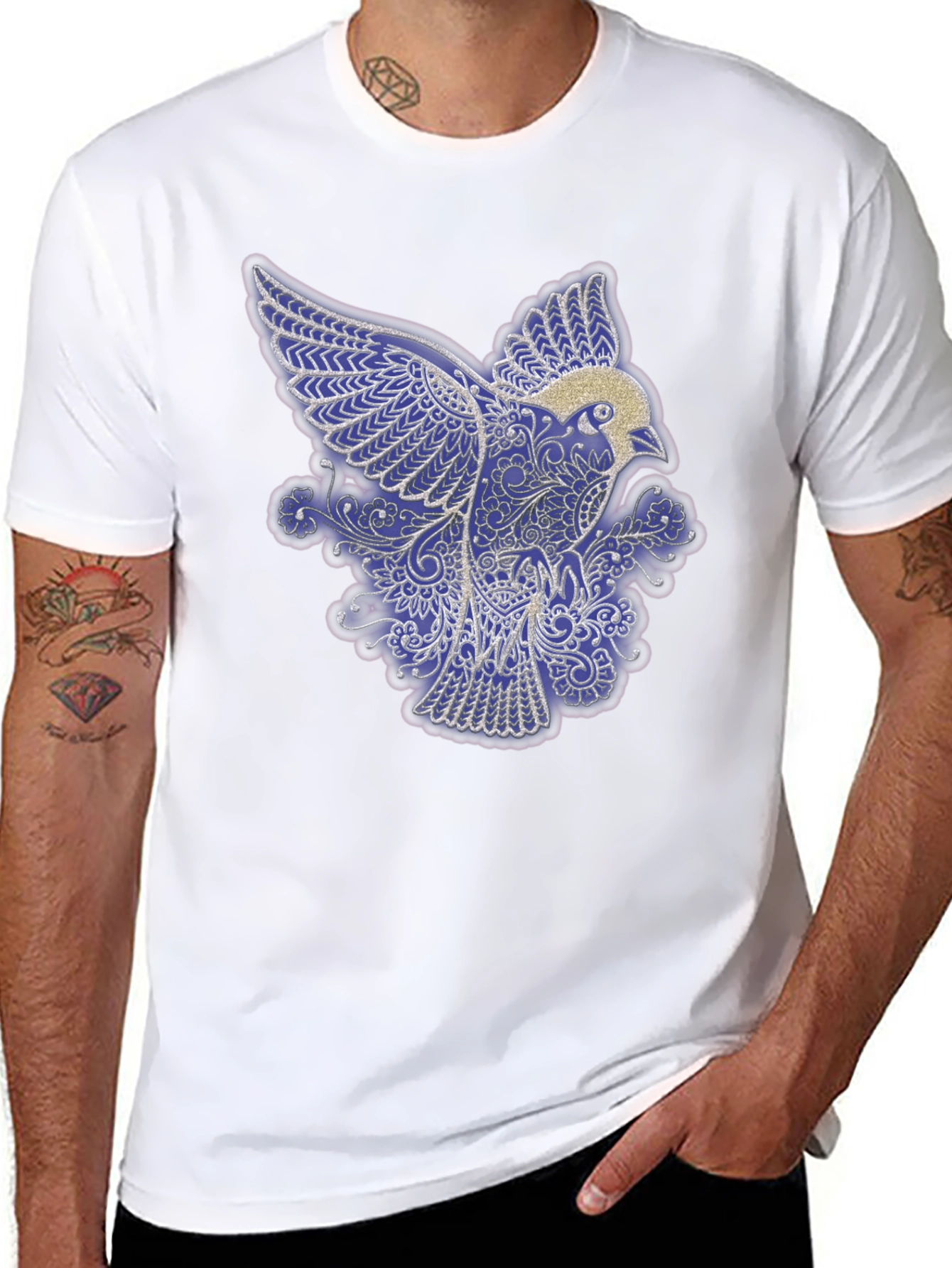 Bird Art Graphic Tee - Unique Design