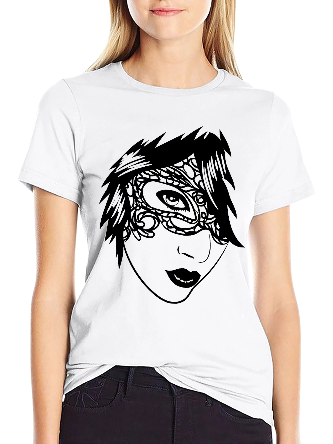 Masquerade Graphic Black T-Shirt