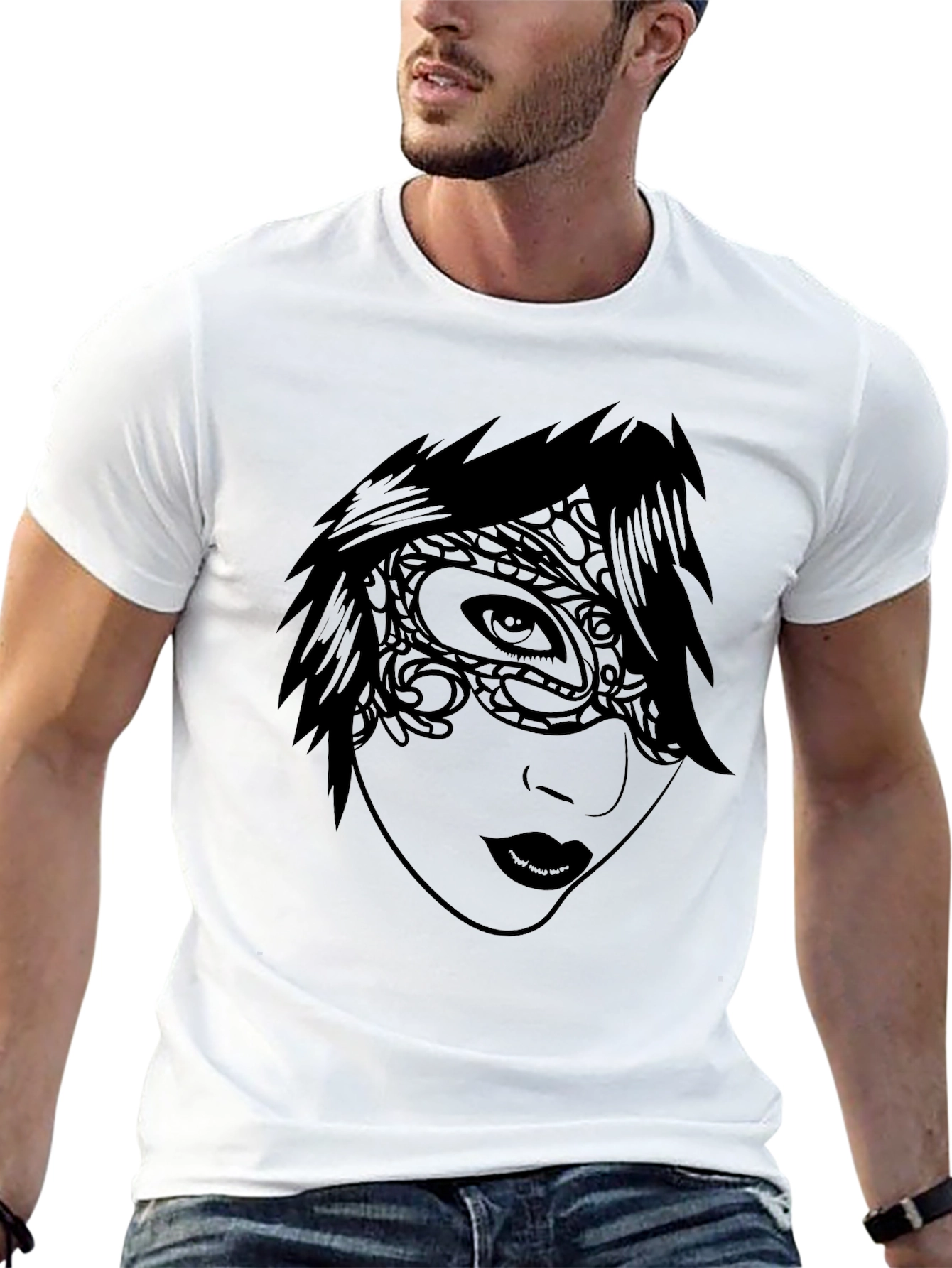 Masquerade Graphic Black T-Shirt