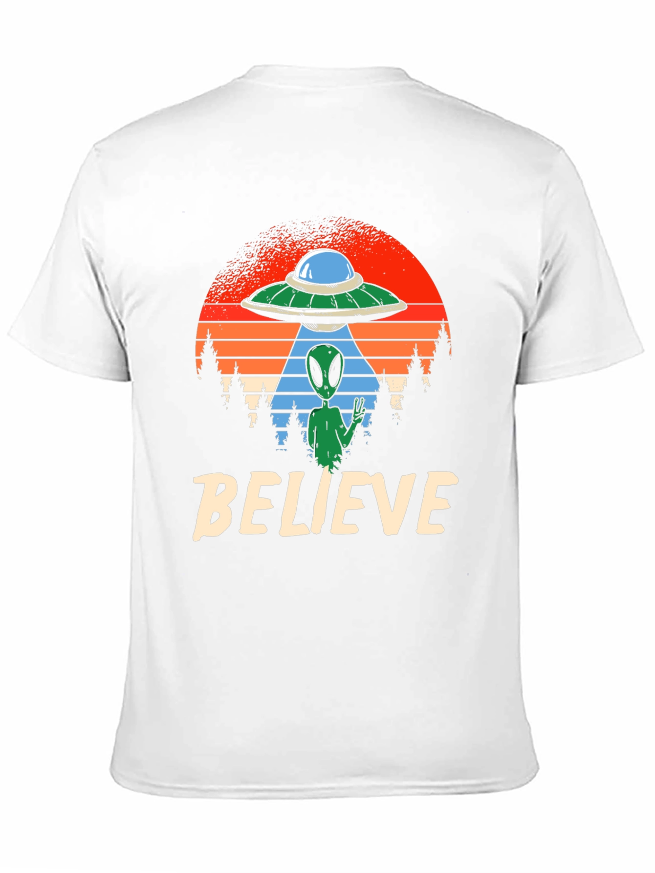 Believe Alien UFO Graphic Tee