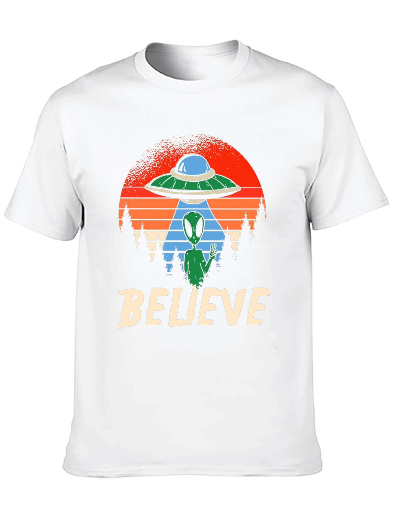 Believe Alien UFO Graphic Tee