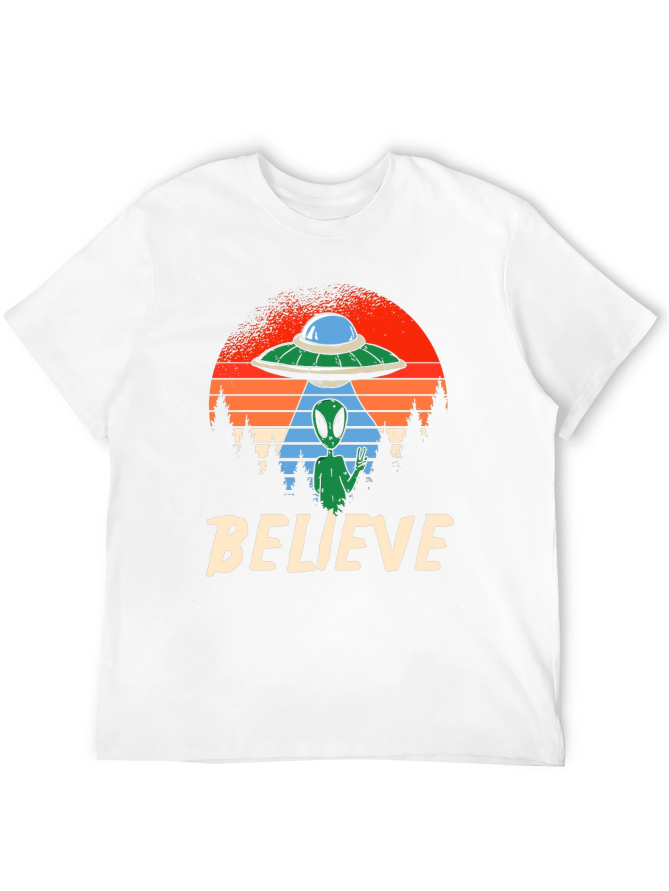 Believe Alien UFO Graphic Tee