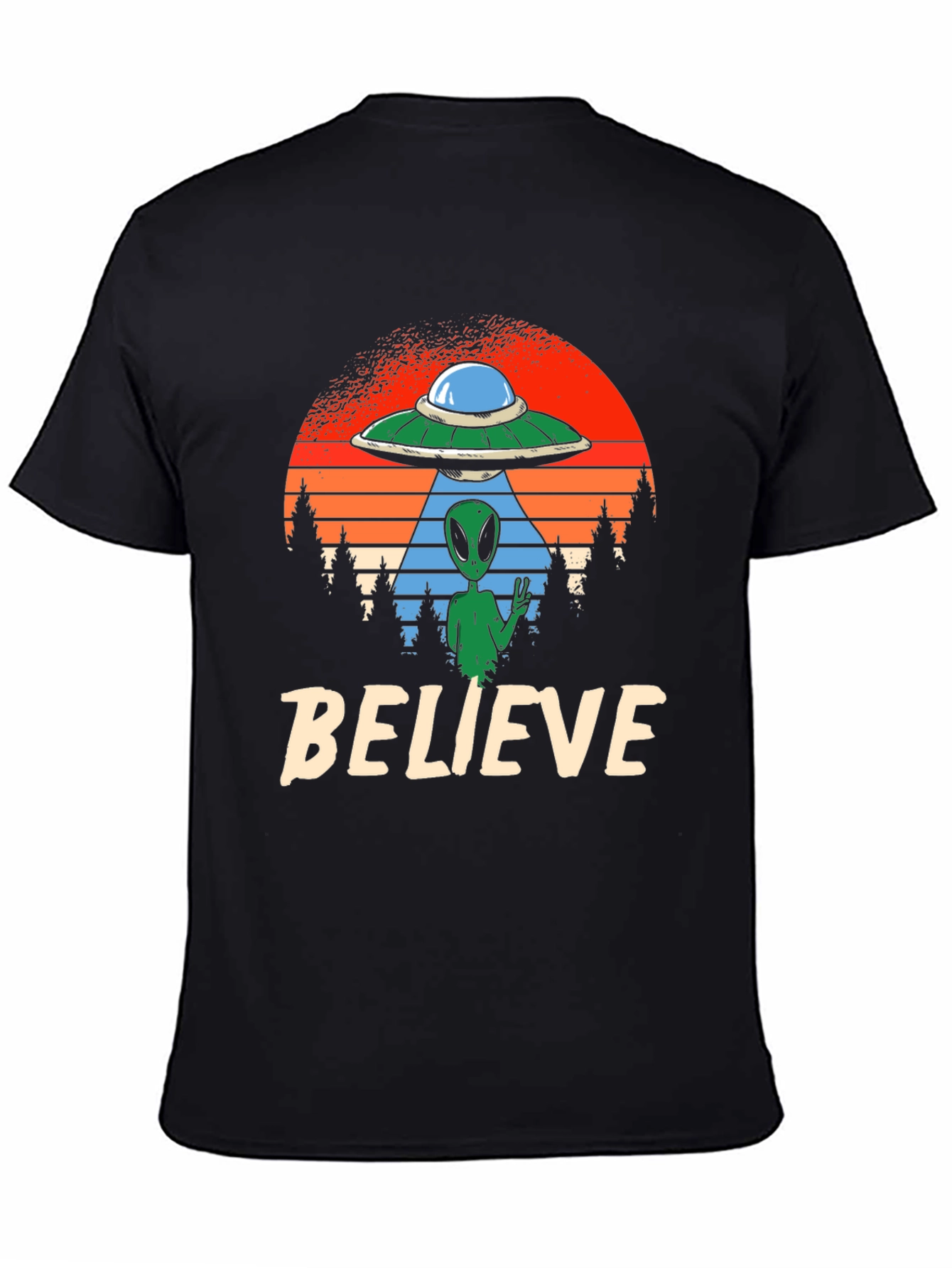 Believe Alien UFO Graphic Tee