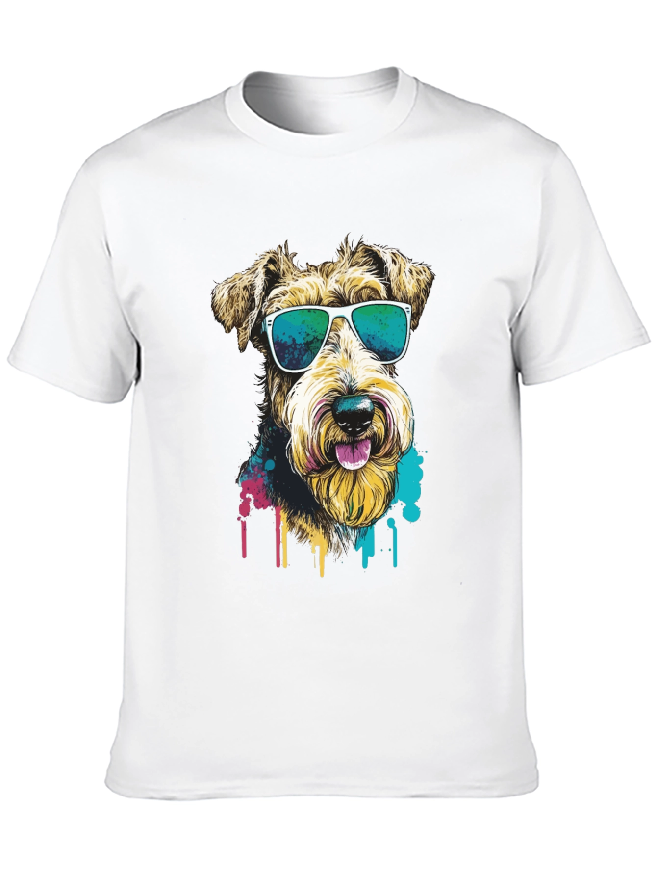 Cool Dog Graphic Tee - Black Cotton Shirt