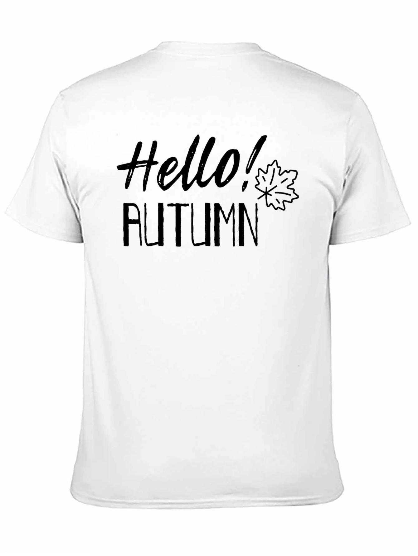 Hello Autumn Black Graphic T-Shirt