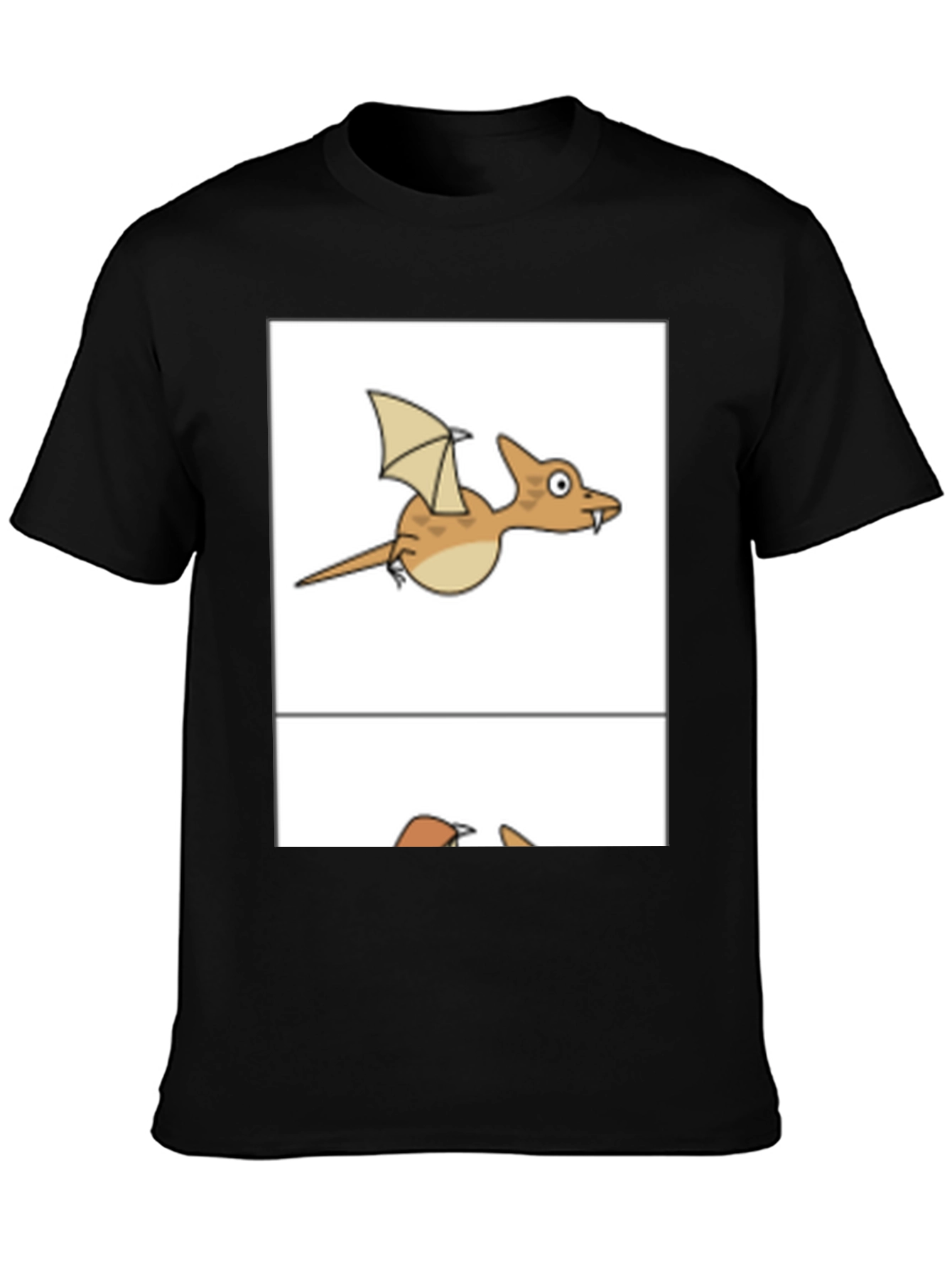 Cool Dragon Graphic Tee - Black Cotton Blend