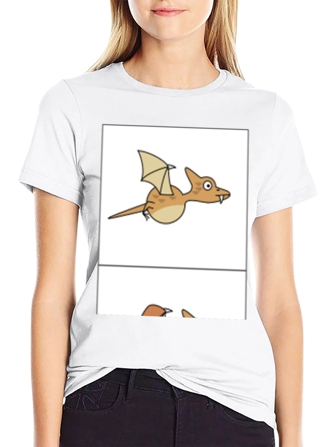 Cool Dragon Graphic Tee - Black Cotton Blend