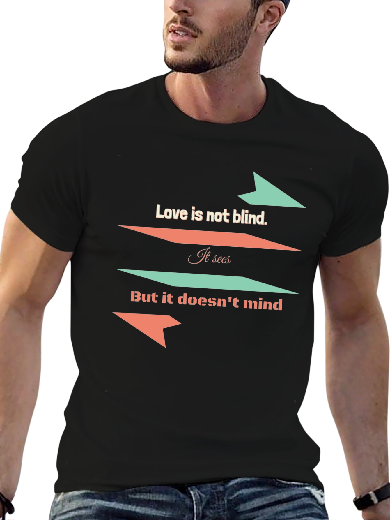 Love Is Not Blind Graphic Tee - Black