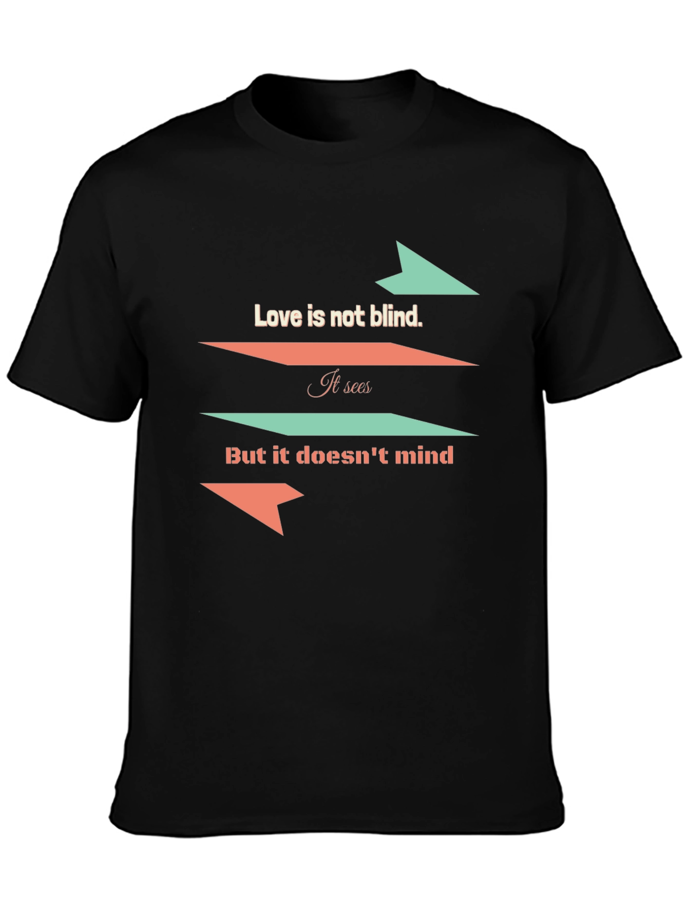 Love Is Not Blind Graphic Tee - Black