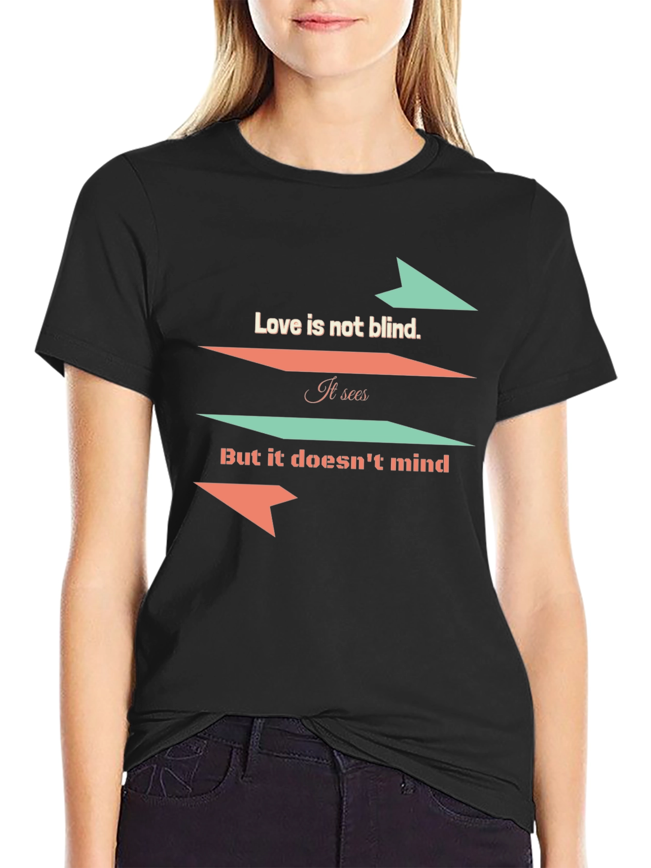 Love Is Not Blind Graphic Tee - Black