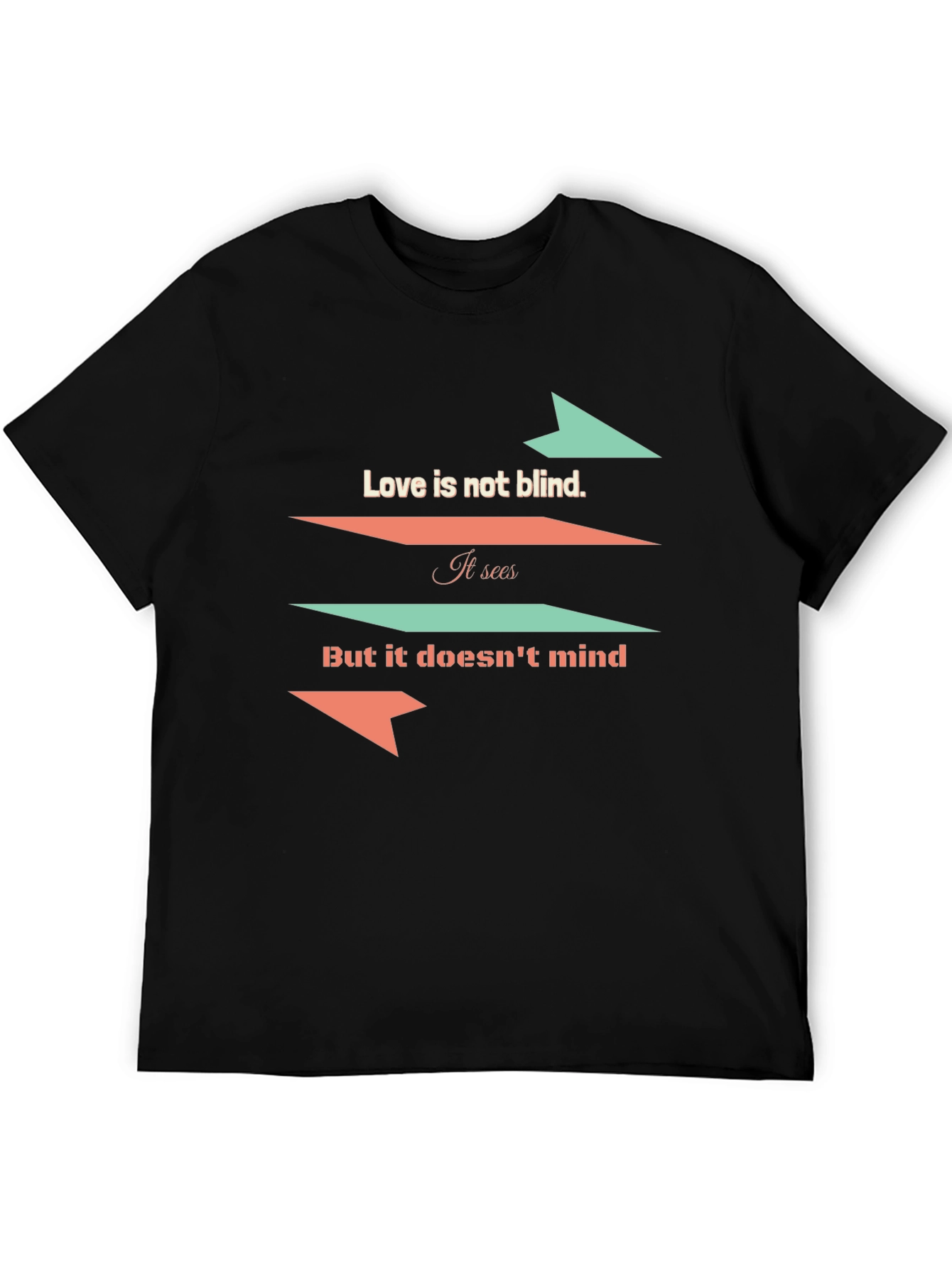 Love Is Not Blind Graphic Tee - Black