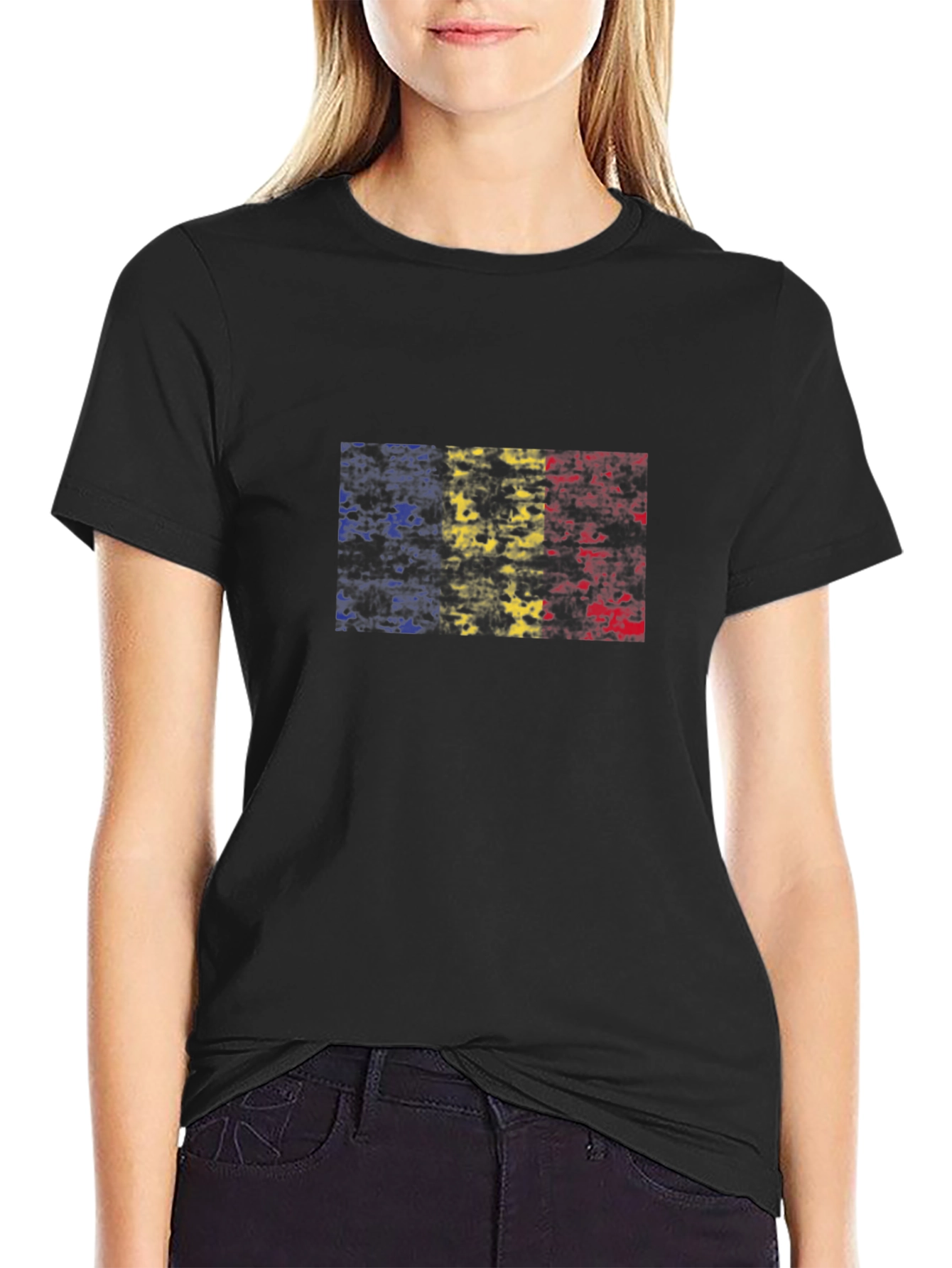 Romania Flag Distressed Graphic T-Shirt - Patriotic Tee