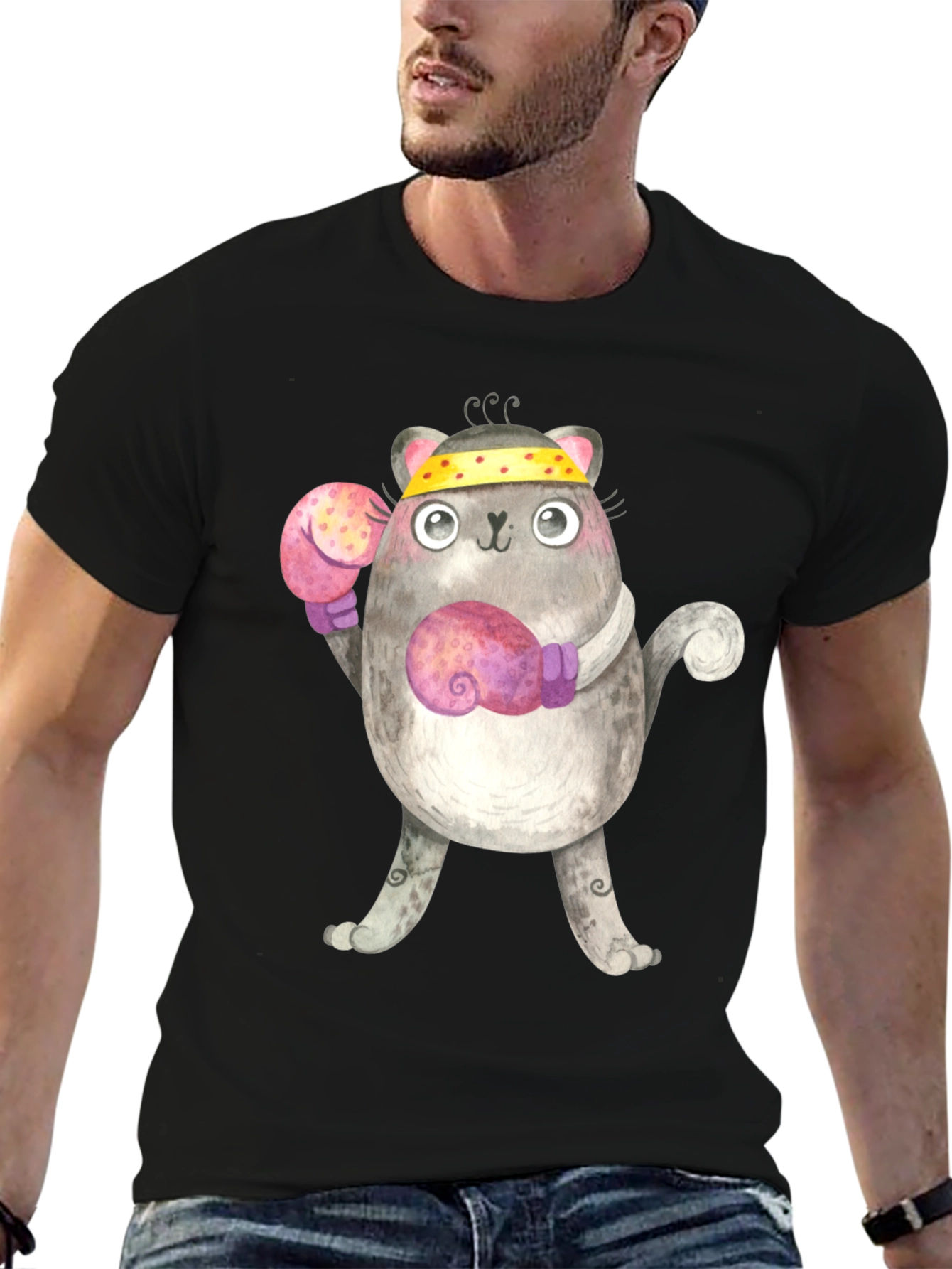 Funny Boxing Cat T-Shirt
