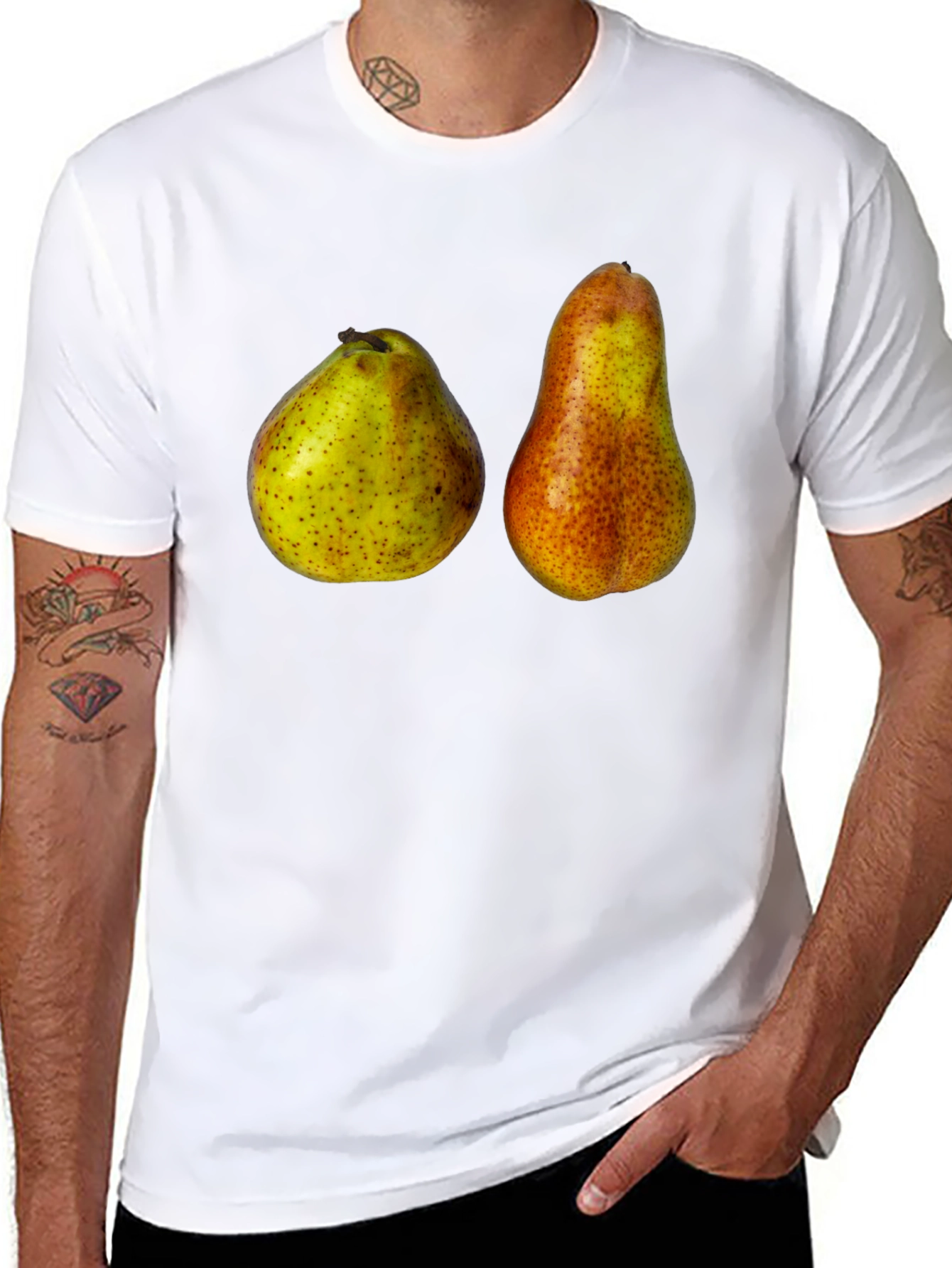 Pear Graphic T-Shirt - Unique Fruit Design