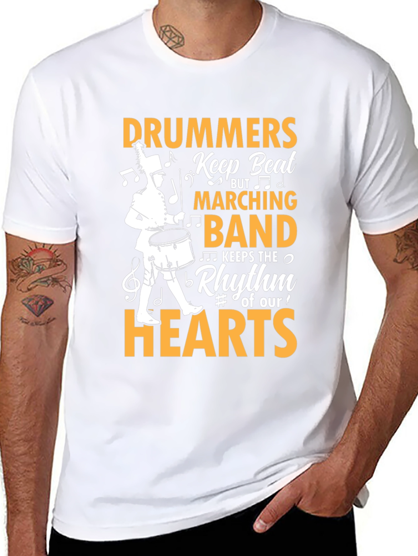 Drummers Heartbeat T-Shirt - Marching Band Apparel