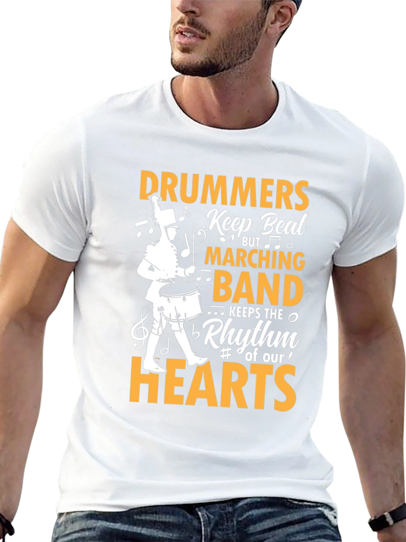 Drummers Heartbeat T-Shirt - Marching Band Apparel