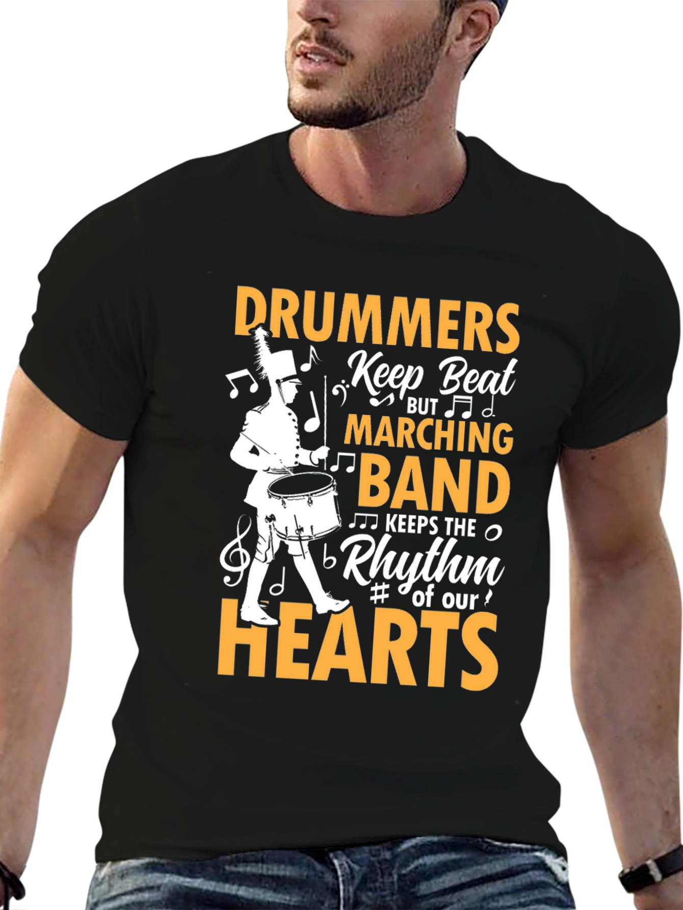 Drummers Heartbeat T-Shirt - Marching Band Apparel