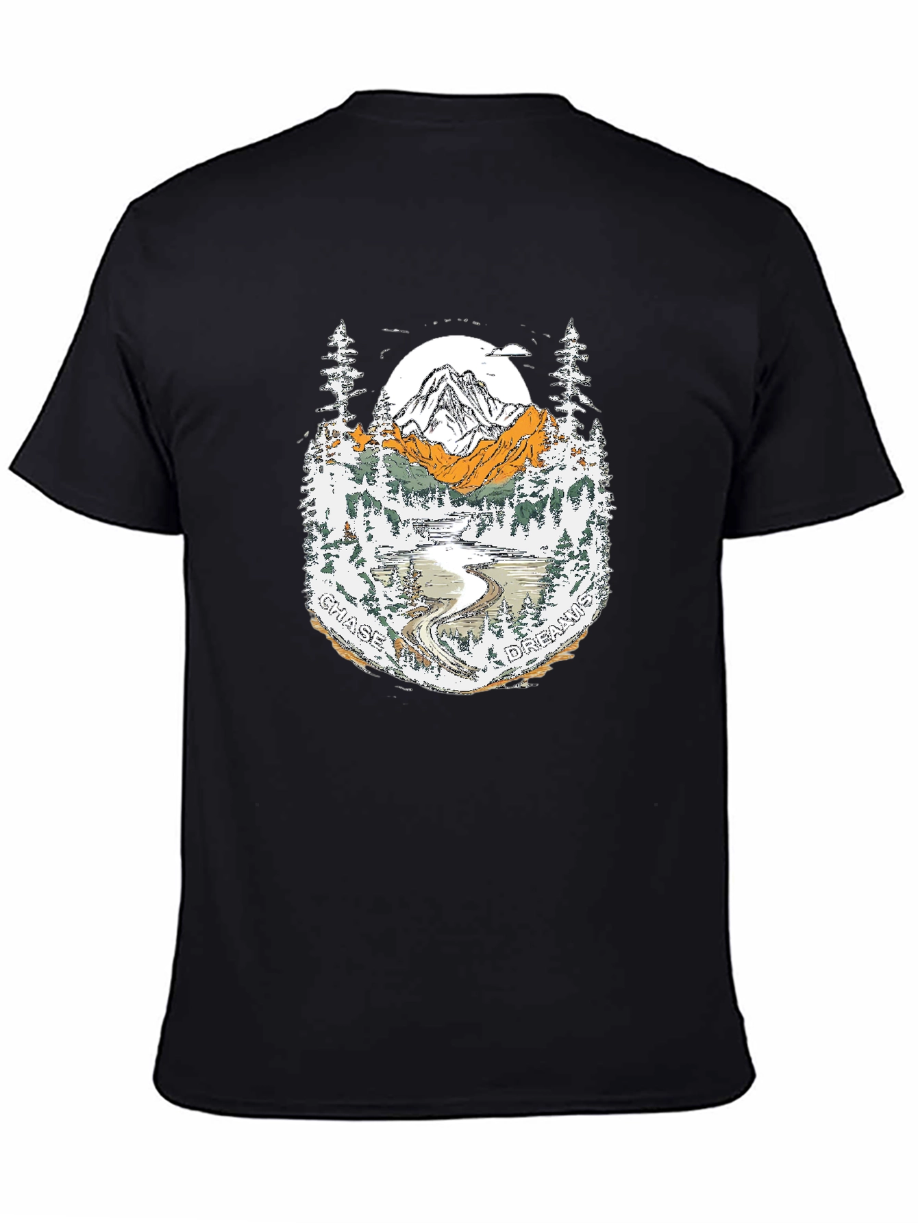 Chase Dreams Mountain Scene Graphic Tee