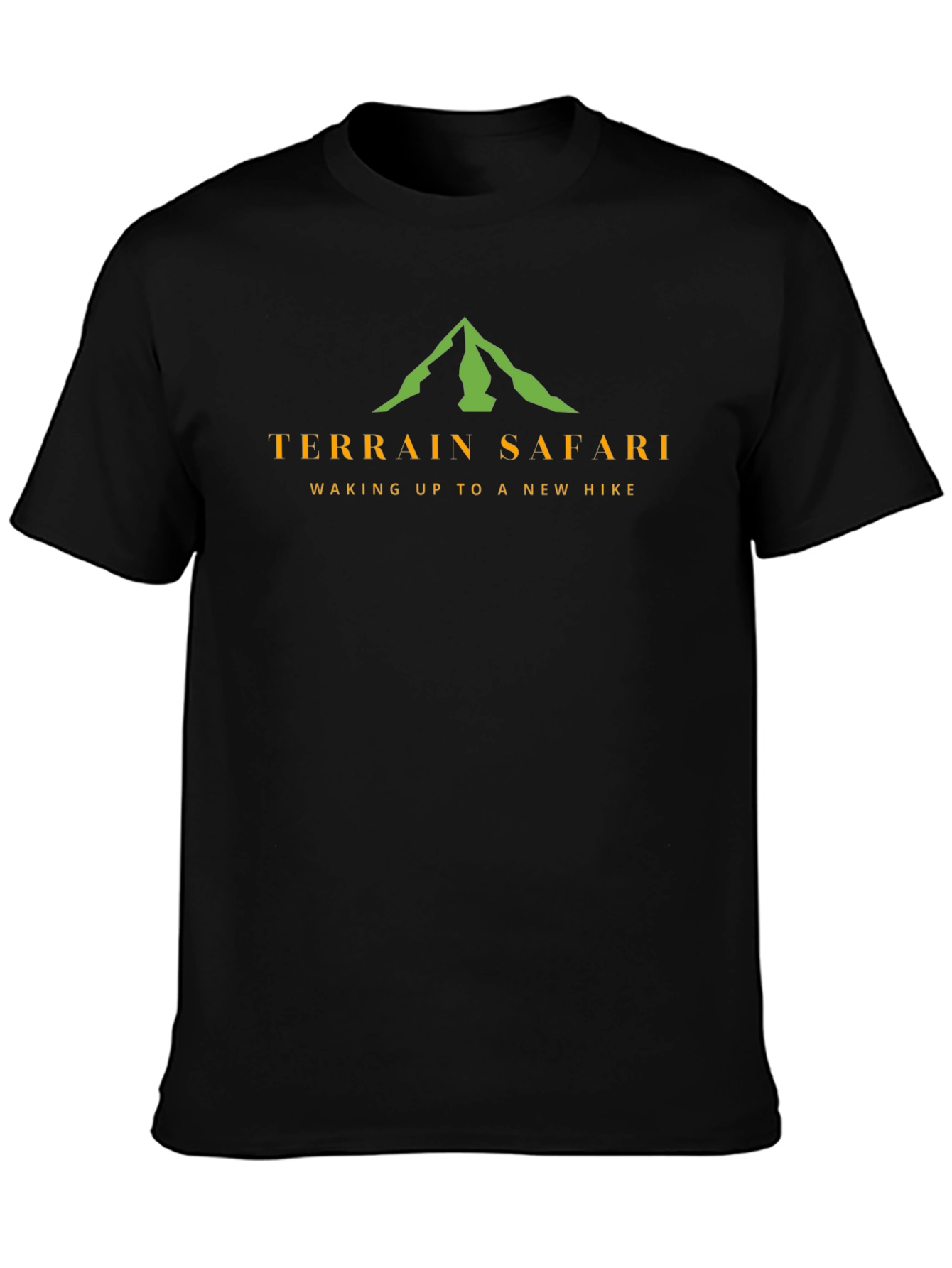 Terrain Safari Black T-Shirt - Hiking Adventure