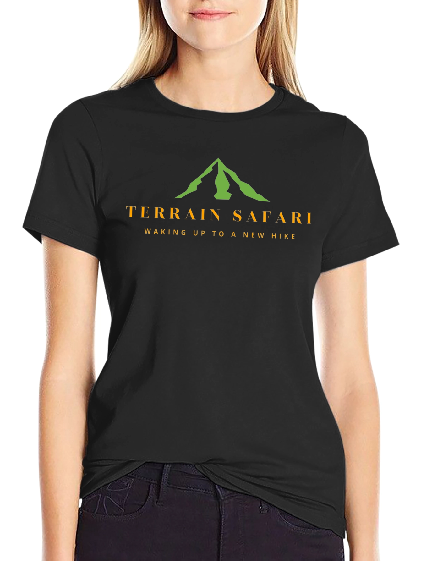 Terrain Safari Black T-Shirt - Hiking Adventure