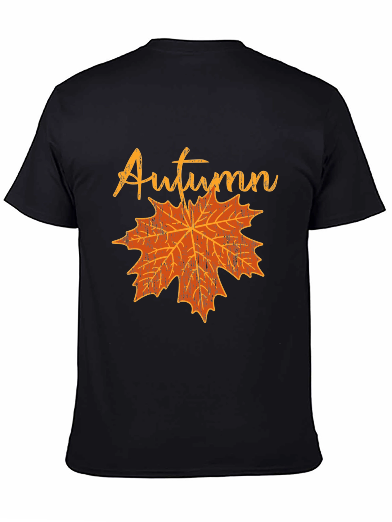 Autumn Leaf Graphic T-Shirt - Black