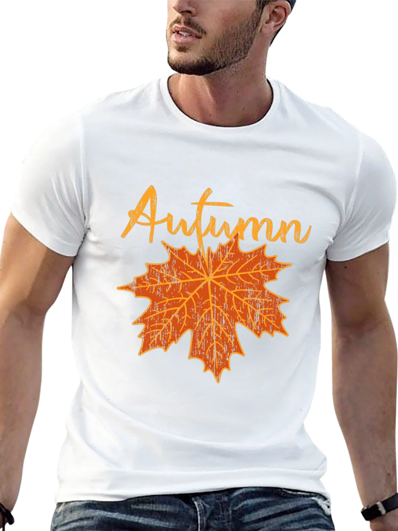 Autumn Leaf Graphic T-Shirt - Black