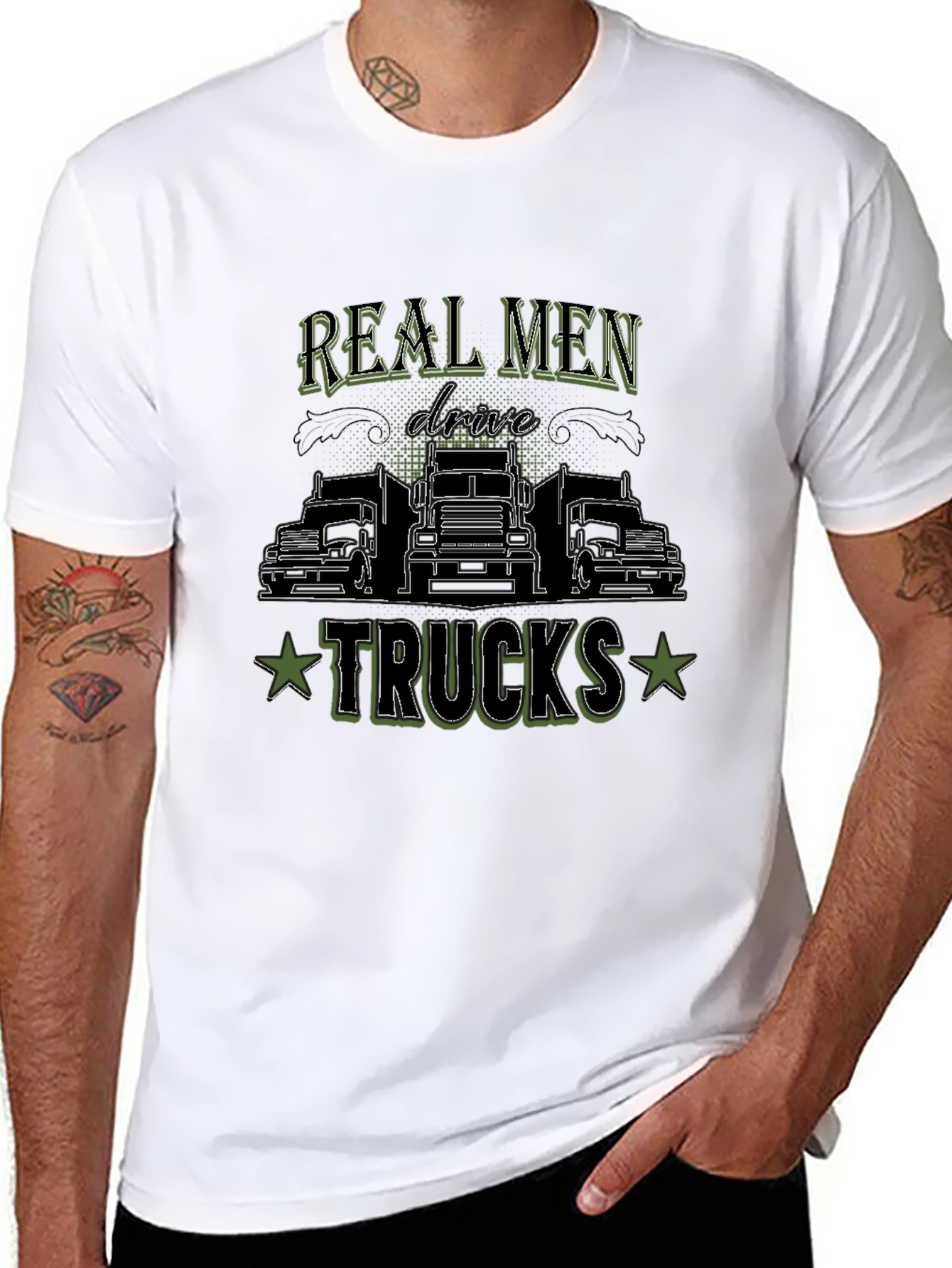 Real Men Drive Trucks Graphic Tee