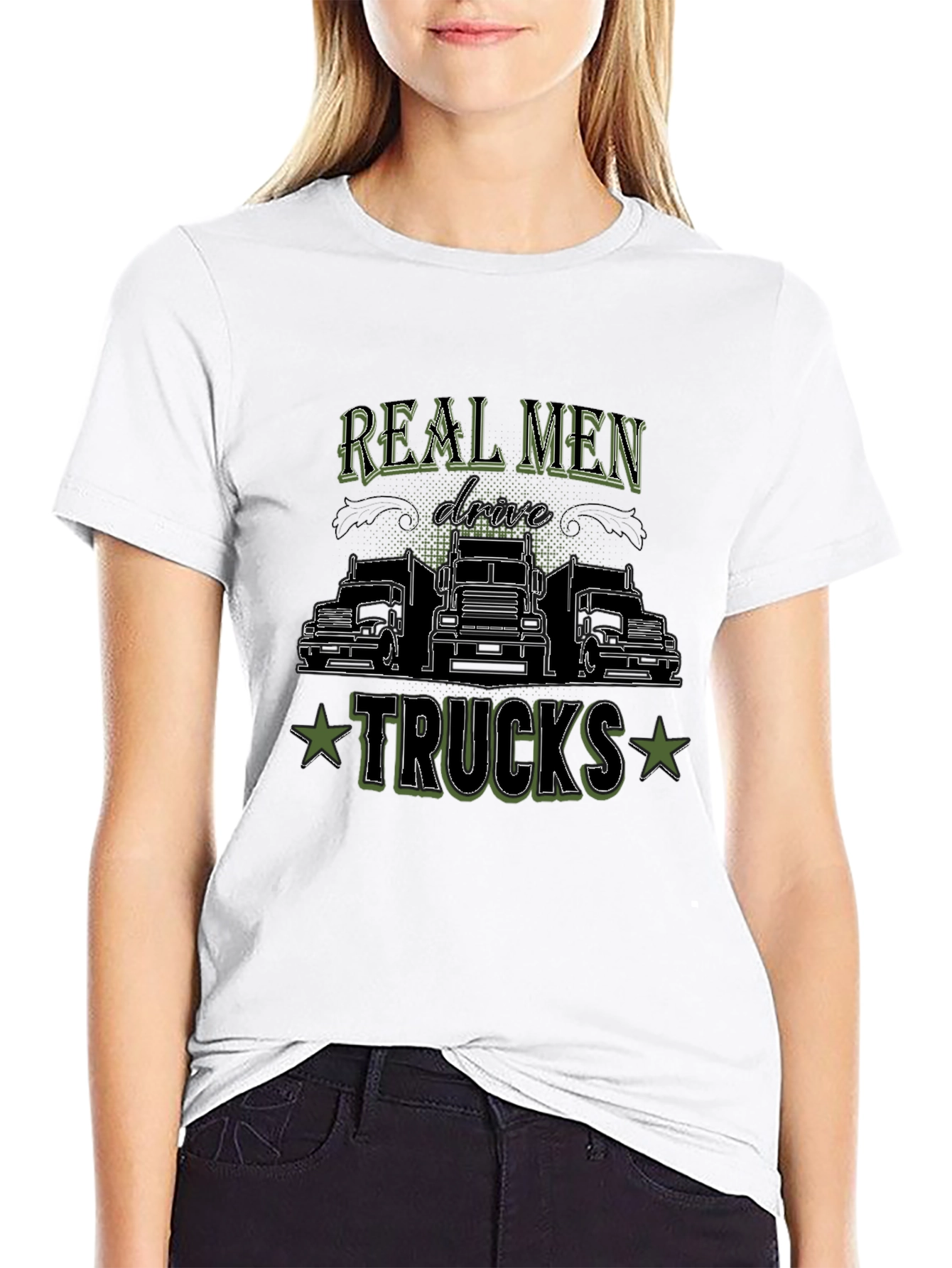 Real Men Drive Trucks Graphic Tee