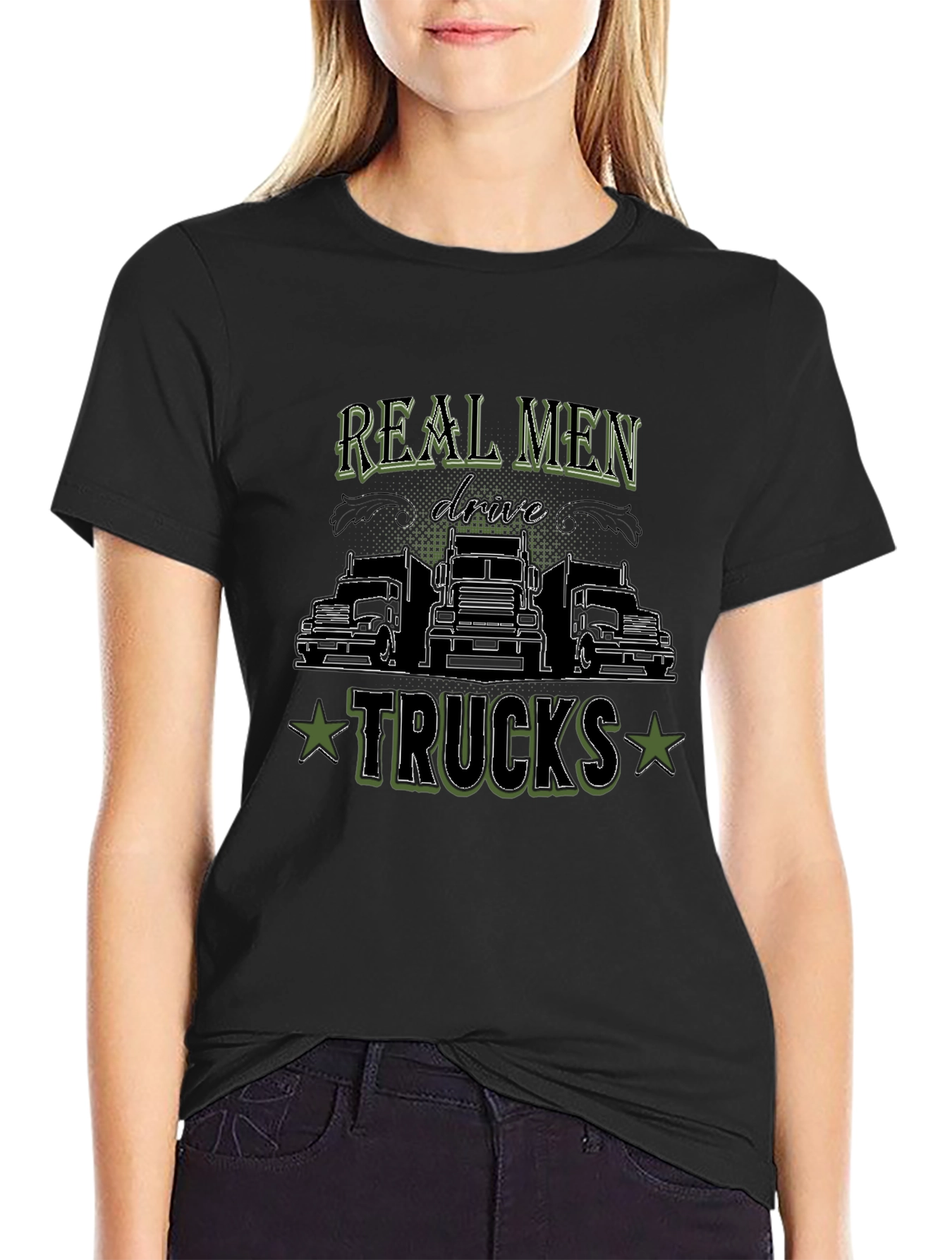 Real Men Drive Trucks Graphic Tee