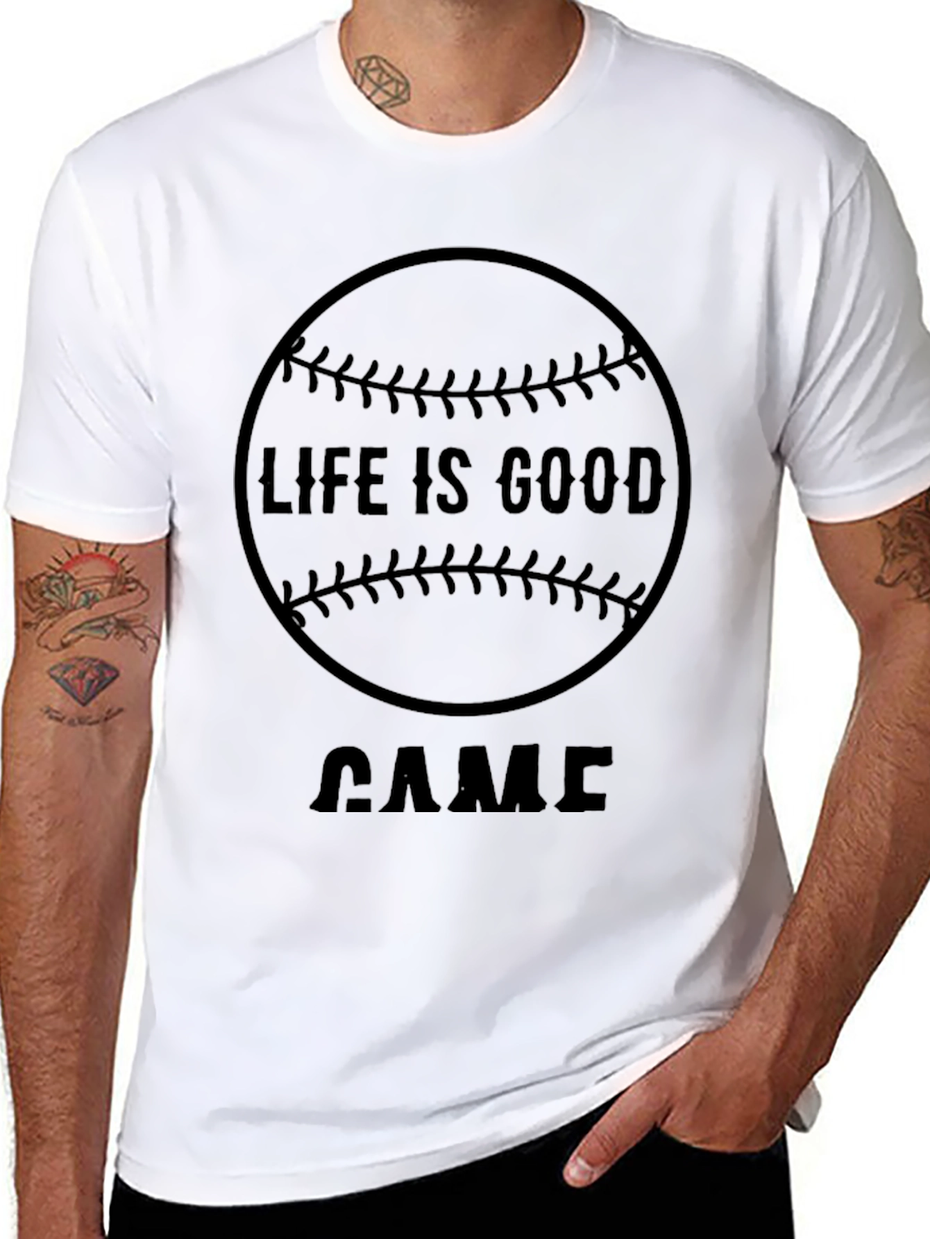 Life is Good Baseball T-Shirt - Game Day Tee