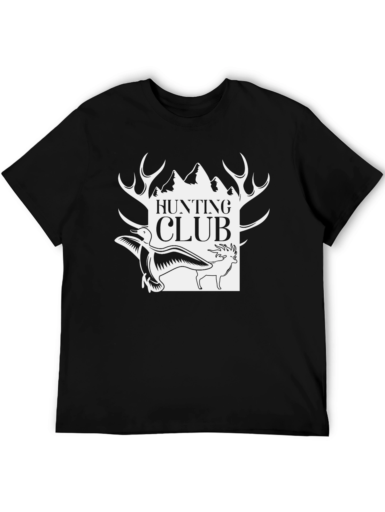 Hunting Club Graphic Tee - Black