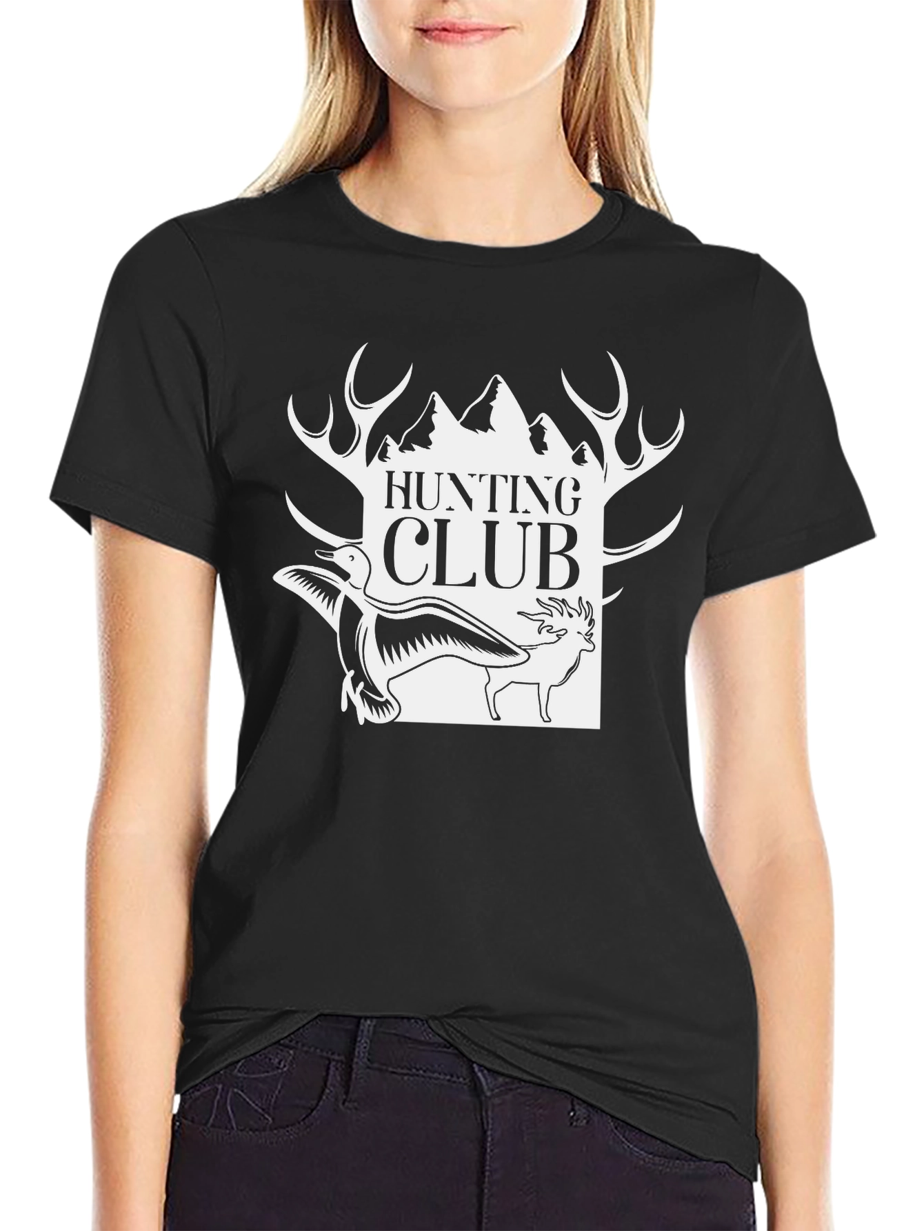 Hunting Club Graphic Tee - Black