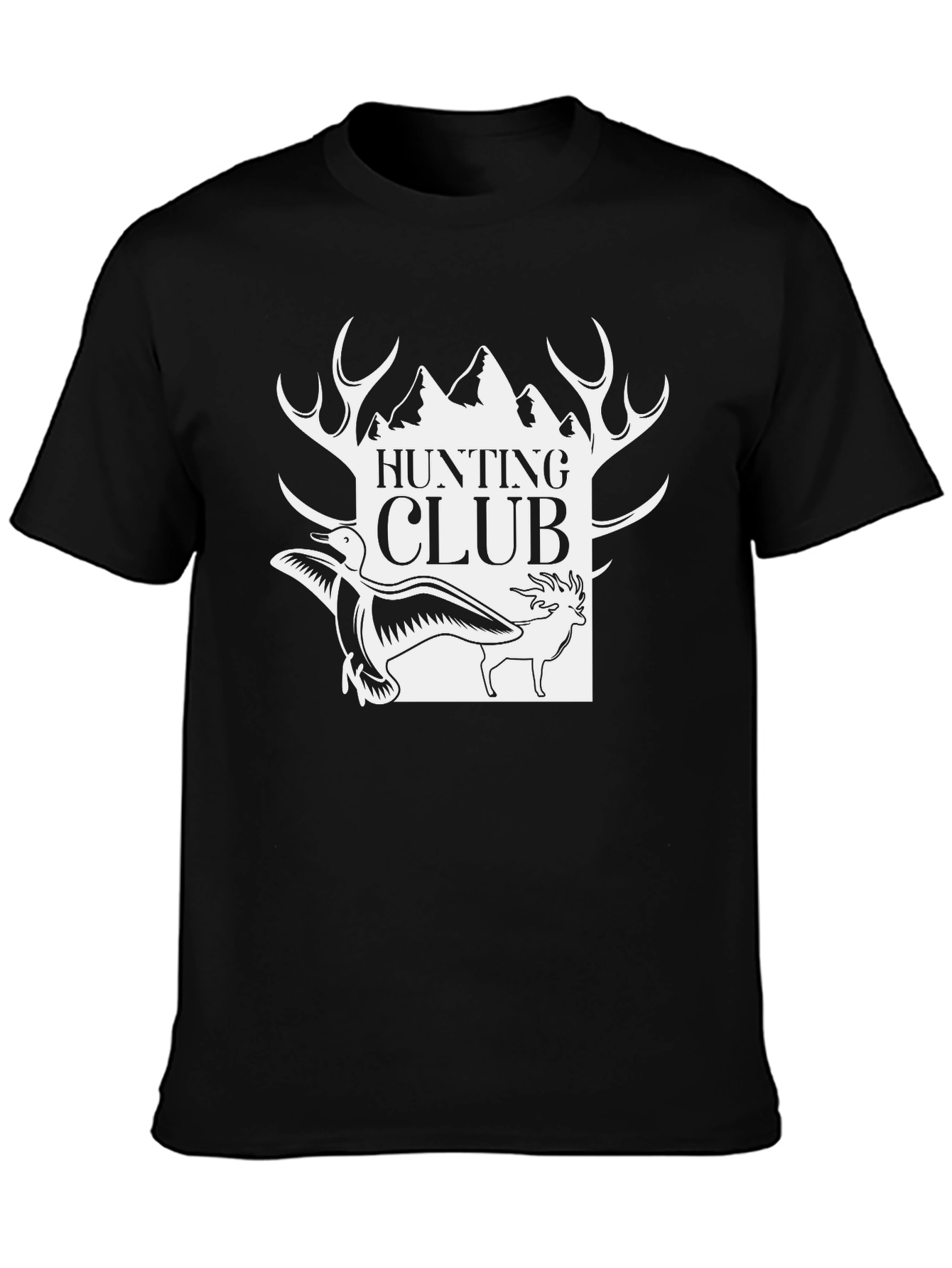 Hunting Club Graphic Tee - Black