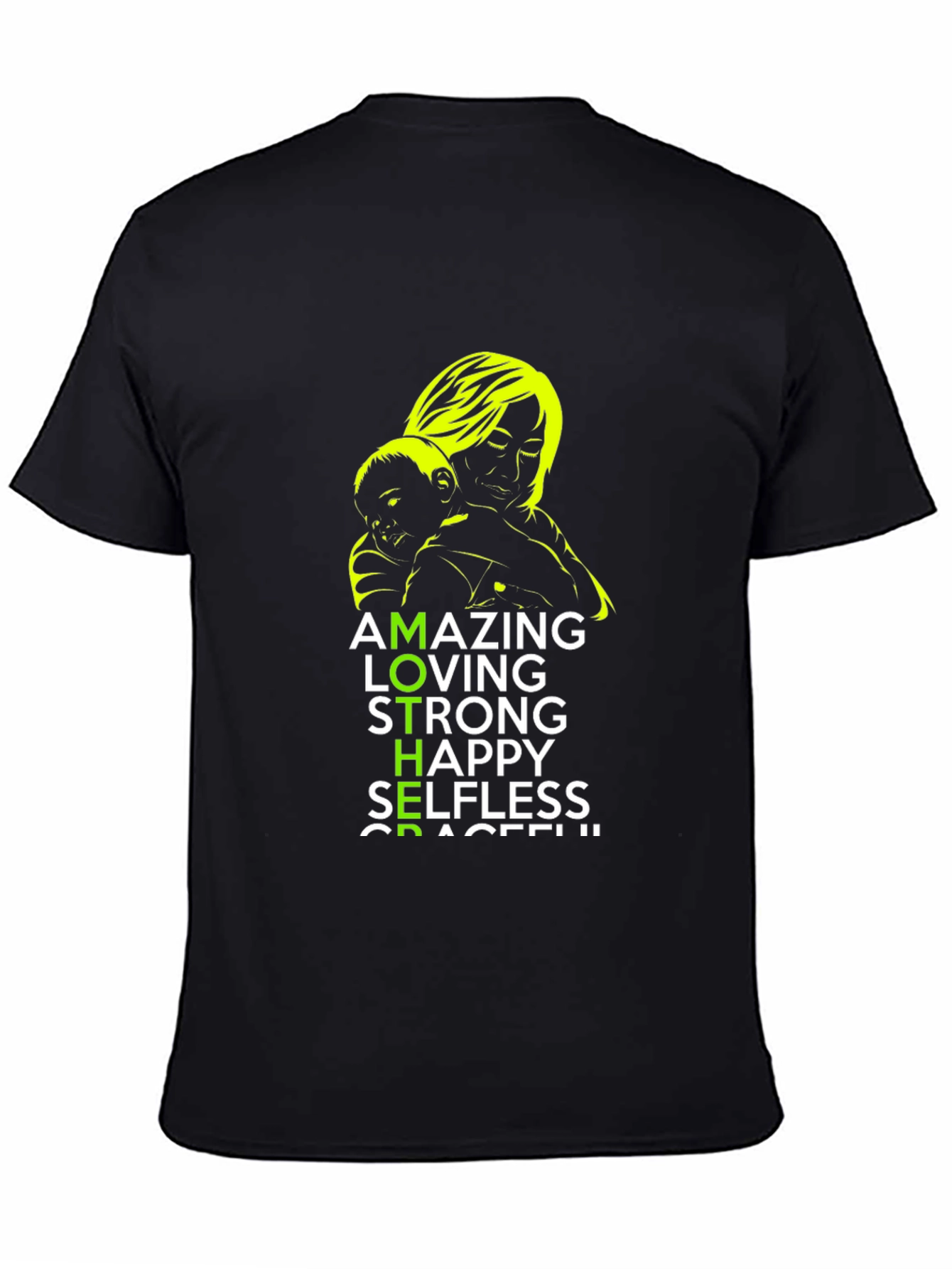 Amazing Mother Graphic T-Shirt Unisex Black Tee