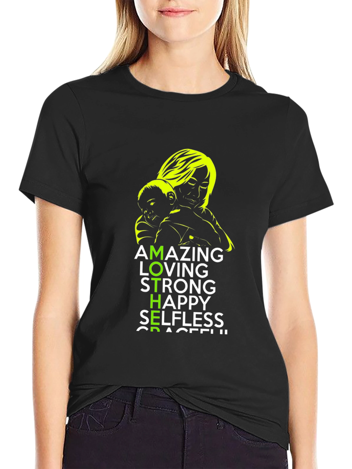 Amazing Mother Graphic T-Shirt Unisex Black Tee