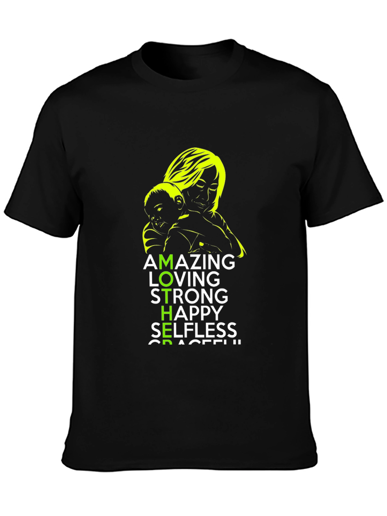 Amazing Mother Graphic T-Shirt Unisex Black Tee